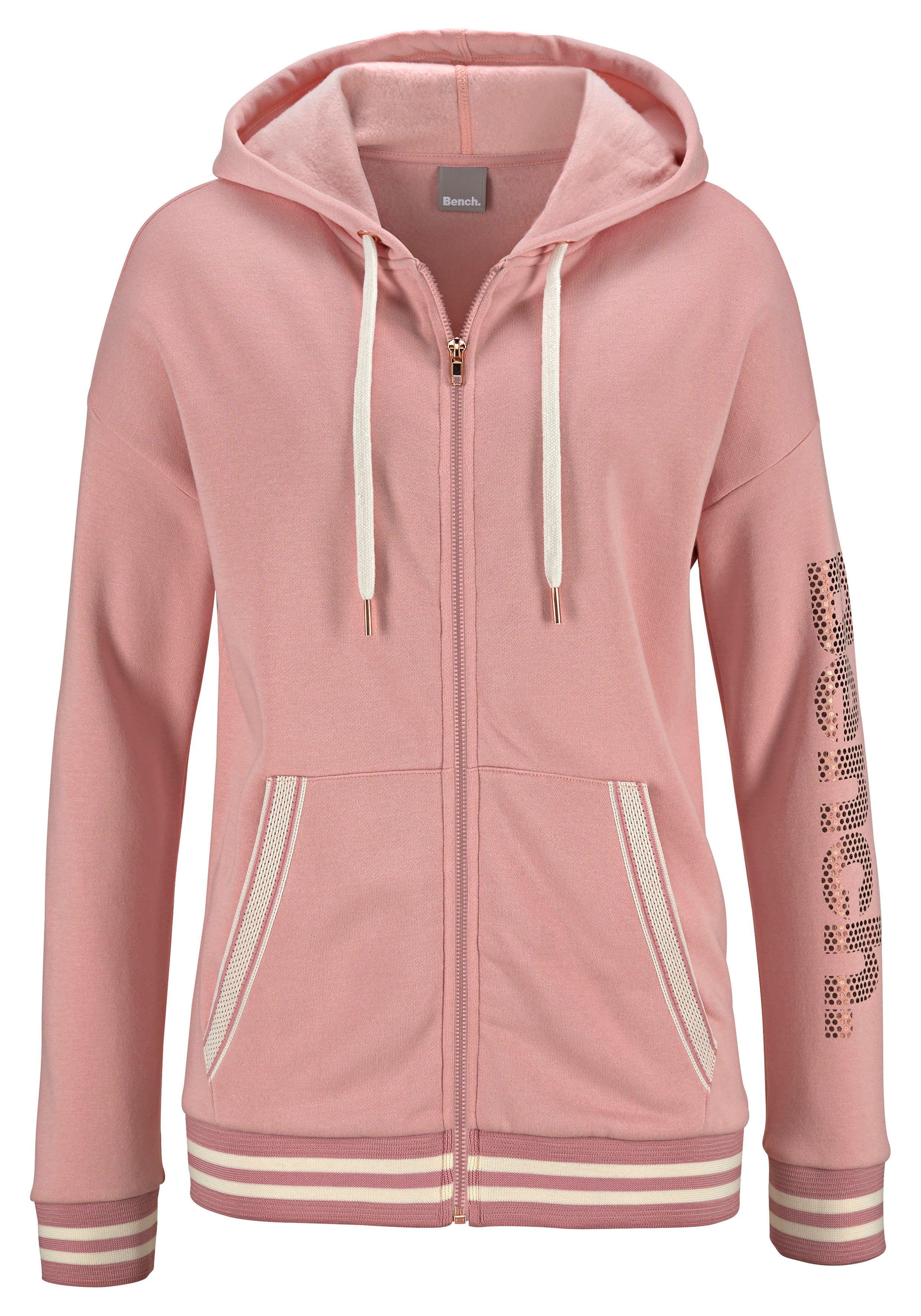 Bench. Kapuzensweatjacke mit gestreiften Bündchen und günstig online kaufen