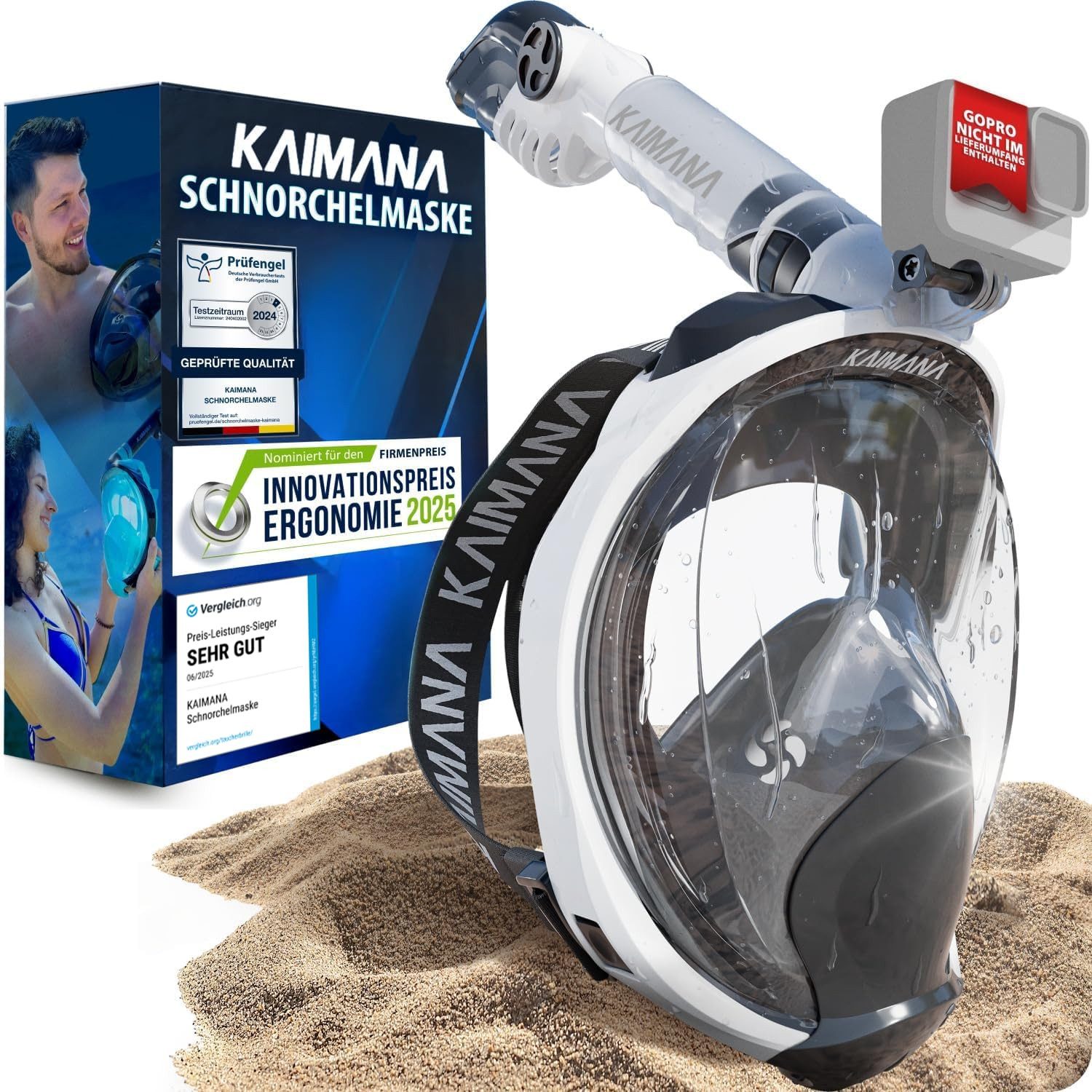 KAIMANA Tauchermaske NEUHEIT- Schnorchelmaske für Erwachsene inkl. Tragetas günstig online kaufen