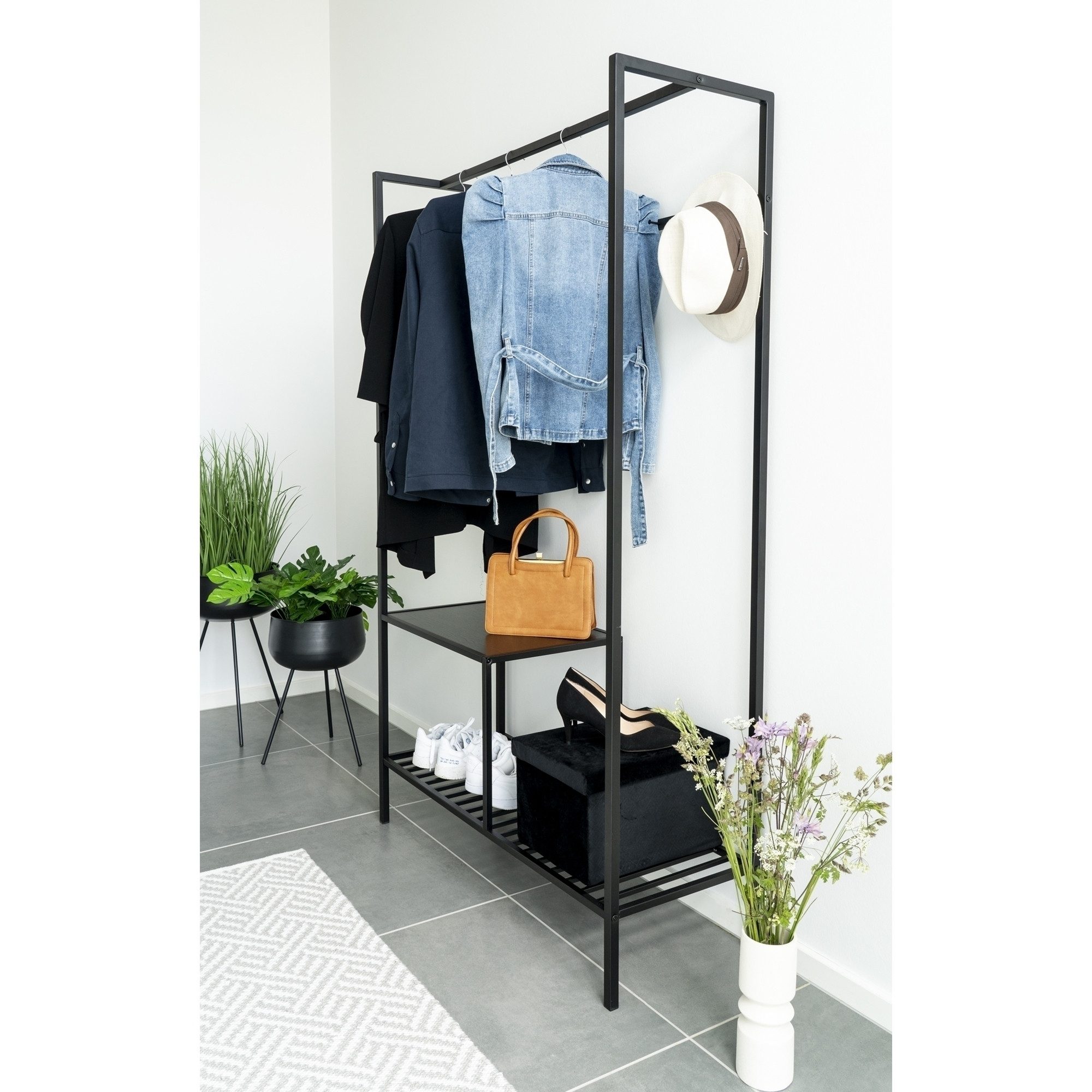 House Nordic Garderobenständer in Schwarz, Melamin günstig online kaufen