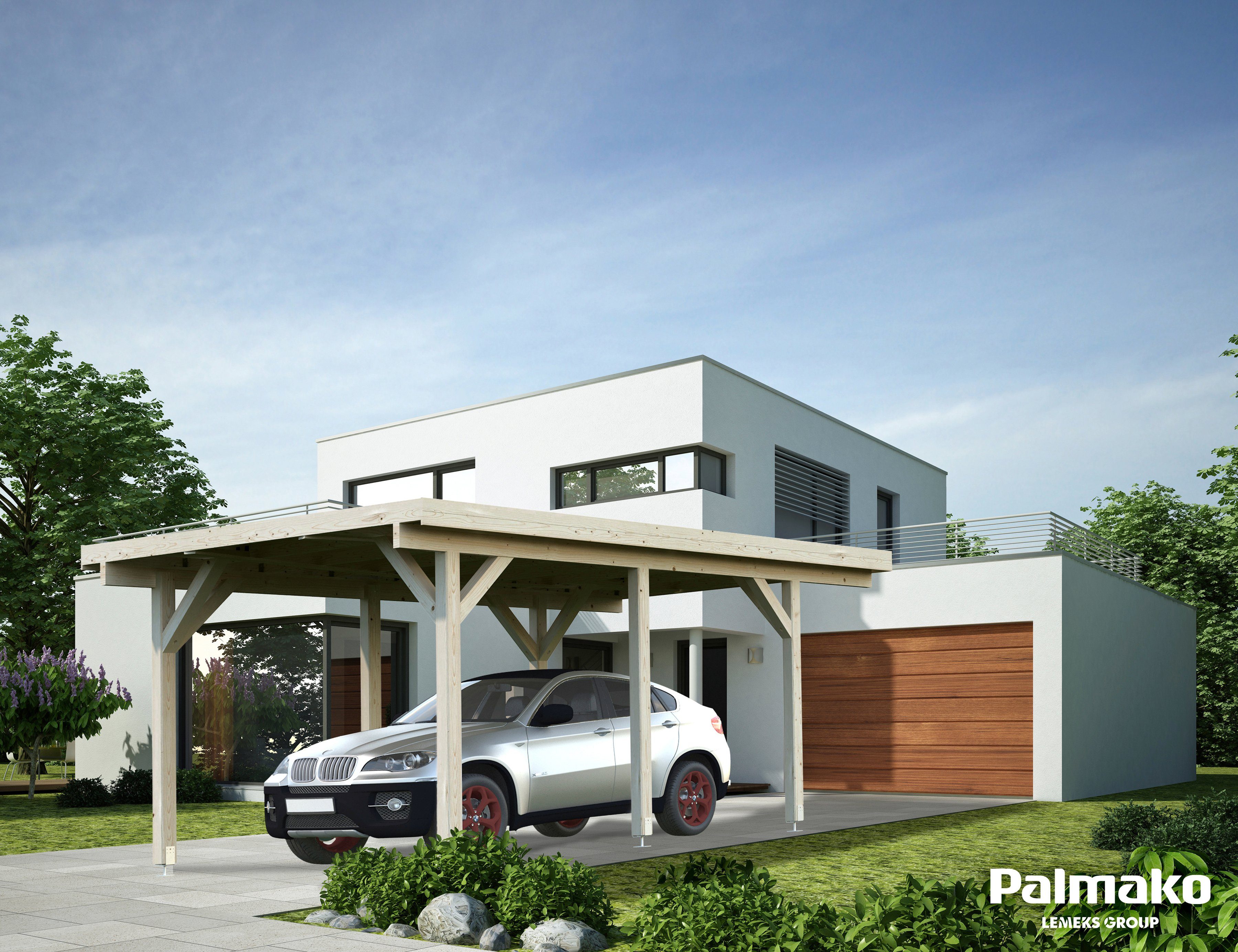 Palmako Einzelcarport Karl, BxT: 360x512 cm