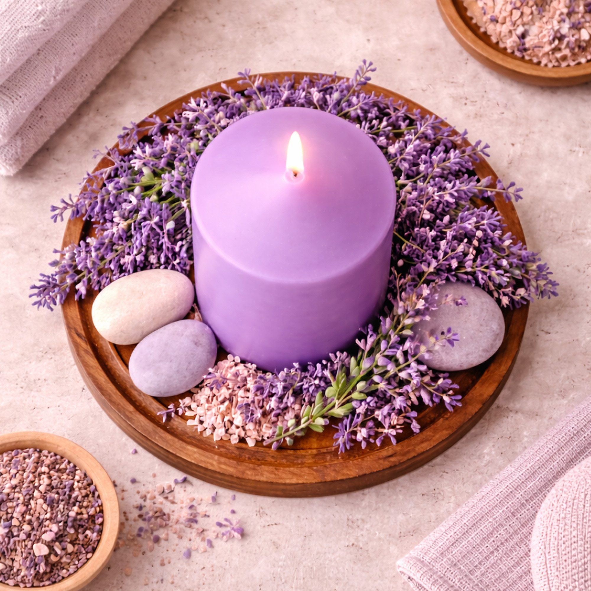 HS Candle Stumpenkerze Ø6cm x 10cm (4-tlg), Wachskerzen, Made in EU, 25h Brenndauer, Baumwolldocht