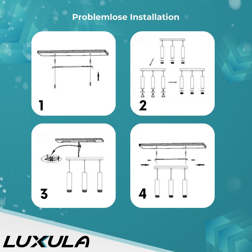 LUXULA LED Pendelleuchte LUXULA LED Pendelleuchte 35 W Weiß – Bild 3 von 5