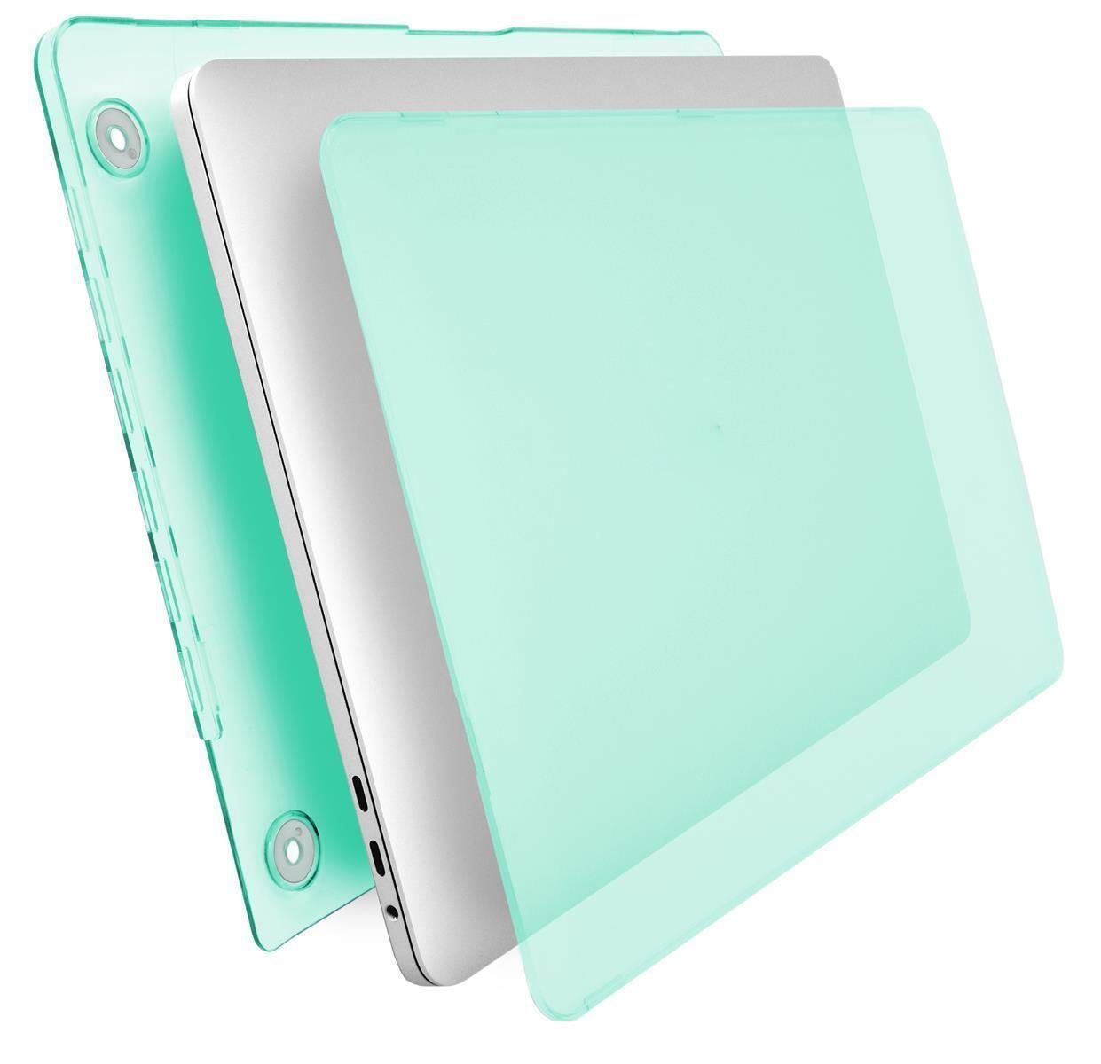 MyGadget Laptop-Hülle Hülle Hard Case Clear Schutzhülle Hartschale Cover,  MyGadget Hülle [ Crystal Clear ] für Apple MacBook Pro 13 Zoll - ab 2016 - ( Model : A2338 / A2289 / A2251 / A2159 / A1989 / A1706 / A1708) -  Schutzhülle Cover - Türkis