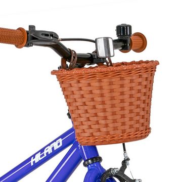 HILAND Kinderfahrrad 14 Zoll Kinderfahrrad Mädchen Jungen Stützräder,Klingel,Korb, 1 Gang, Kettenschaltung