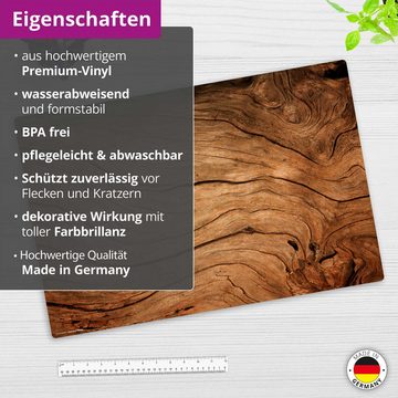 cover-your-desk.de Schreibtischunterlage abwaschbar - Rustikales Holz - aus premium Vinyl - Made in Germany, (1 tlg., abwischbar, Hergestellt in Deutschland)