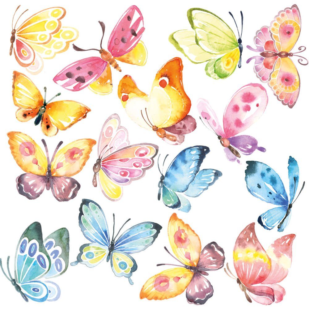 Sunnywall Wandtattoo XXL Schmetterlinge Wandtattoo Set günstig online kaufen