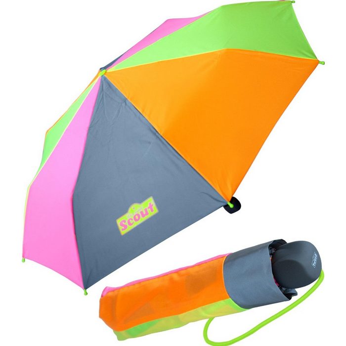Scout Taschenregenschirm Mini Kinderschirm Basic reflektierend leicht
