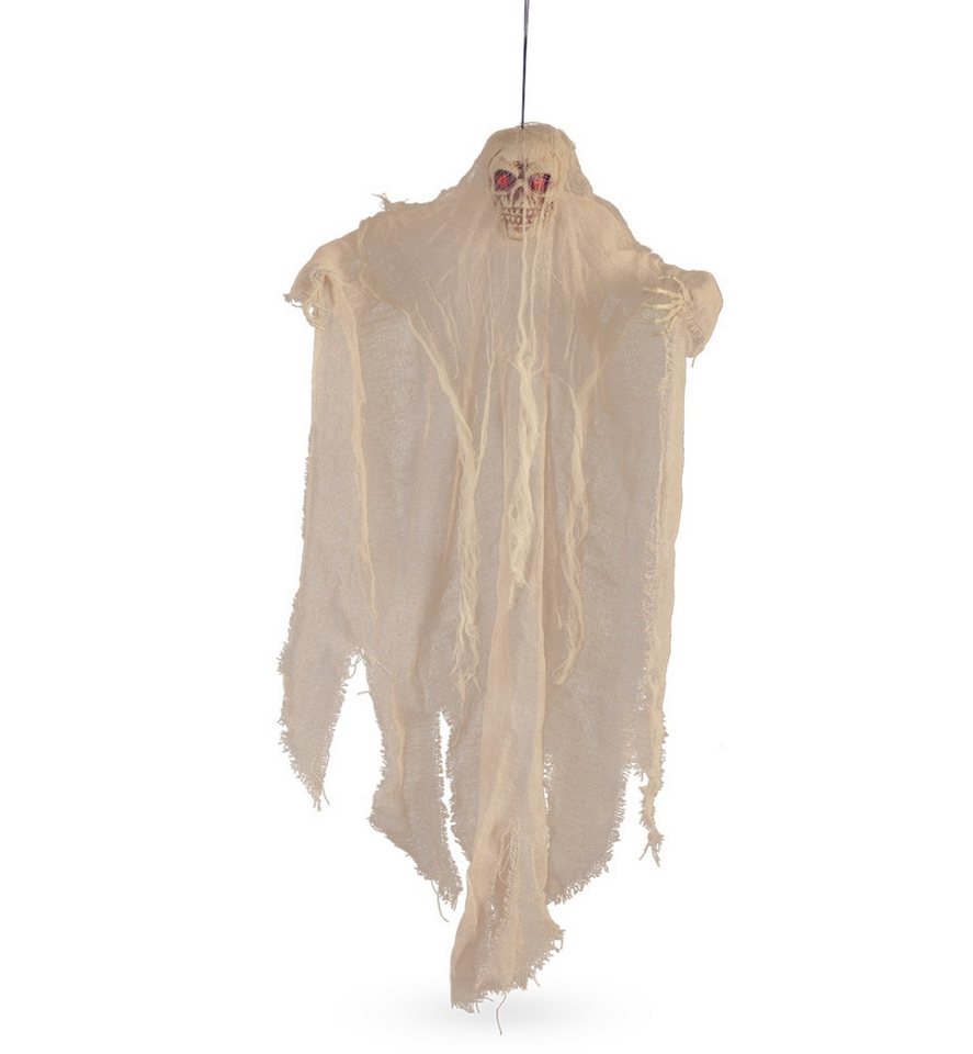 Fries Dekohänger XXL Halloween Deko Skelett Totenkopf Hänger 80 cm Bewegliche Hände, XXL 80 cm x 55 cm