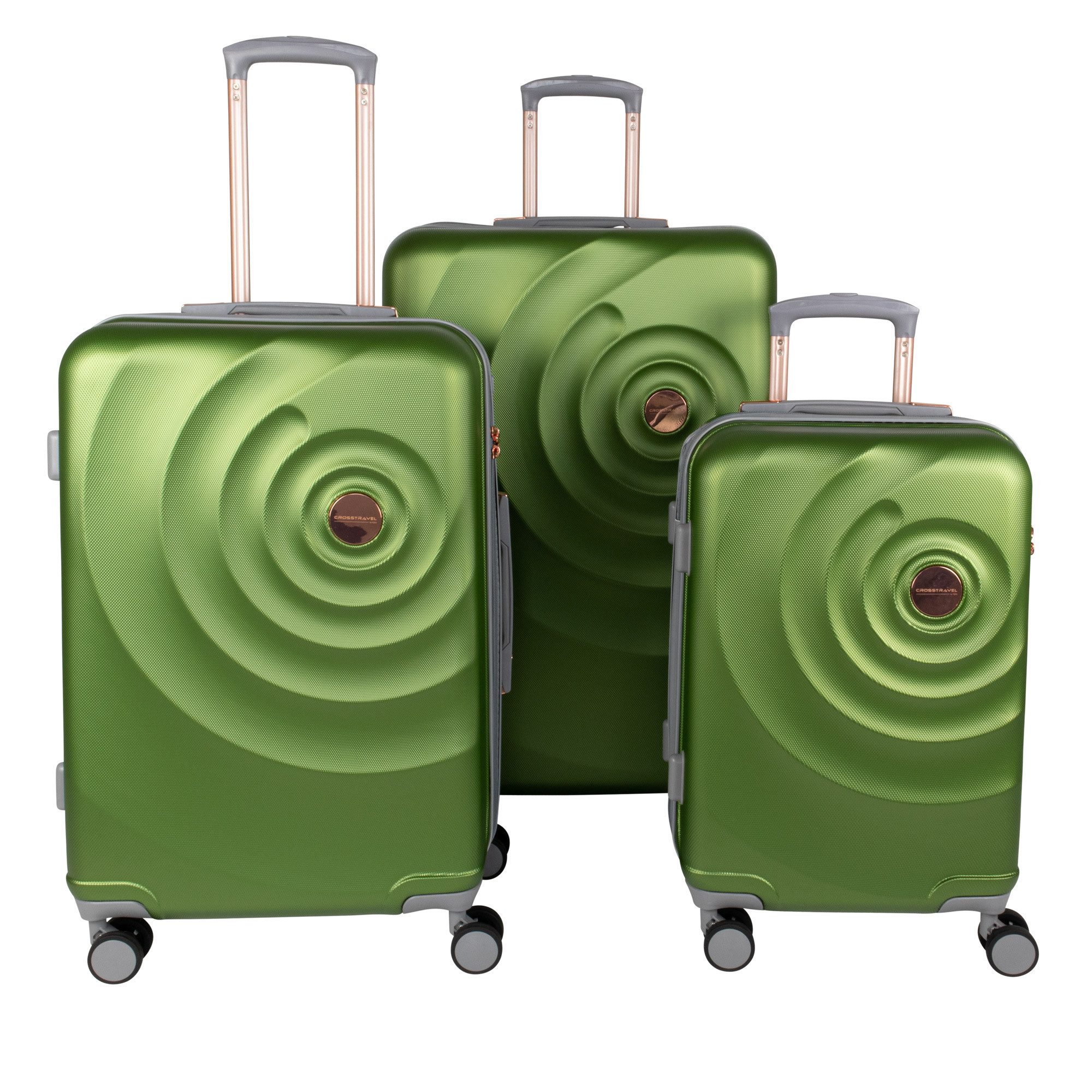 Crosstravel Kofferset Amy, 4 Rollen, (3 tlg., Hartschalen Trolley-Set), Rob günstig online kaufen