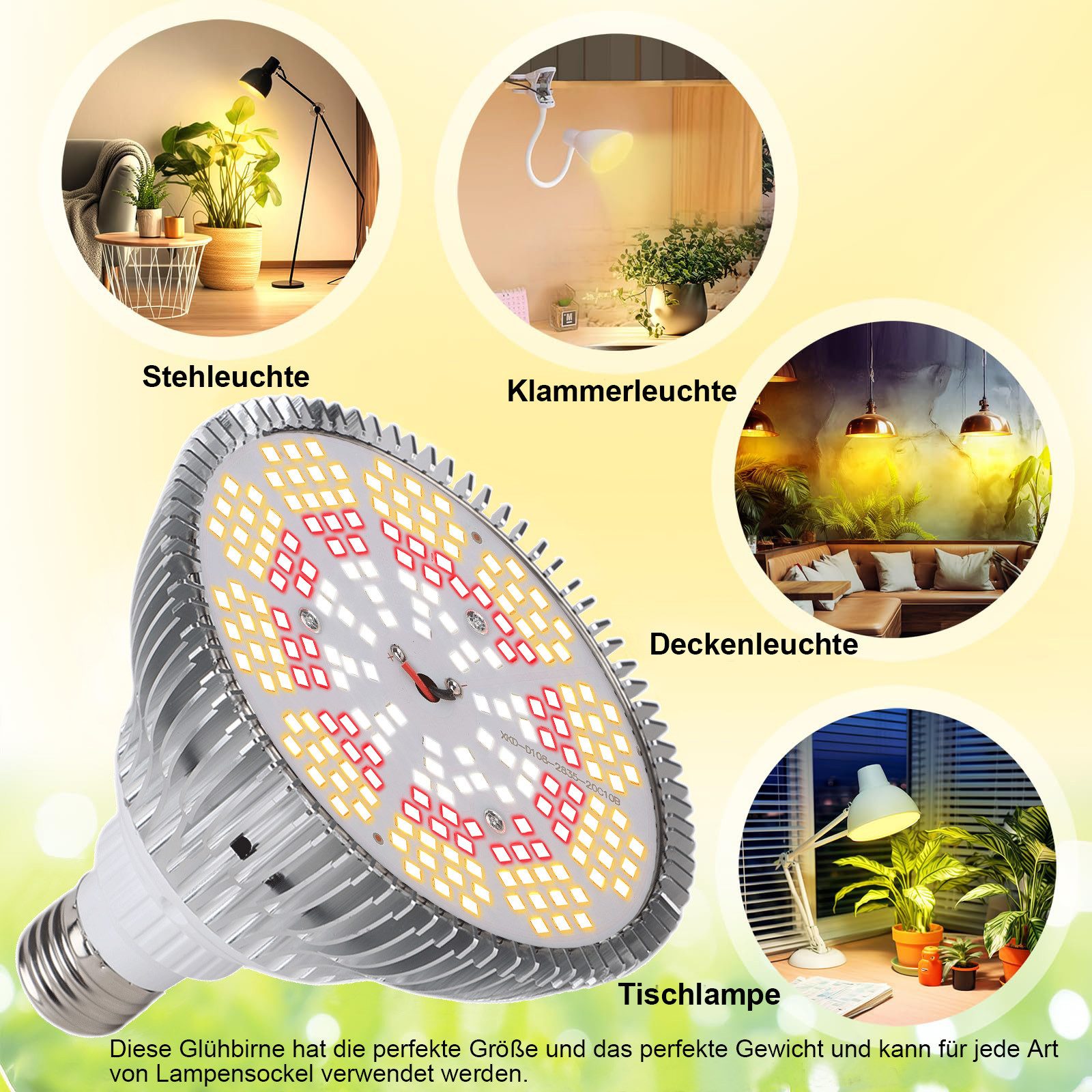 Jibenhome Pflanzenlampe Wachstumslampe Glühbirne Pflanzenlampe Leuchtmittel günstig online kaufen