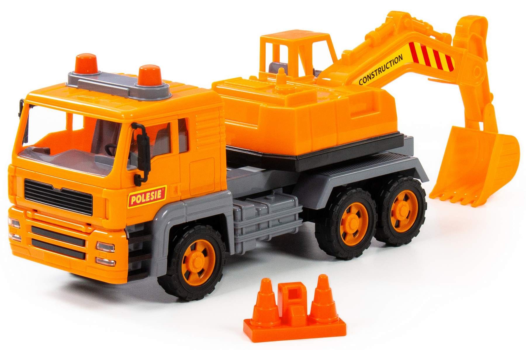 Polesie Spielzeug-Bagger Schaufelbagger LKW SPECIAL Schwungrad Licht Sound