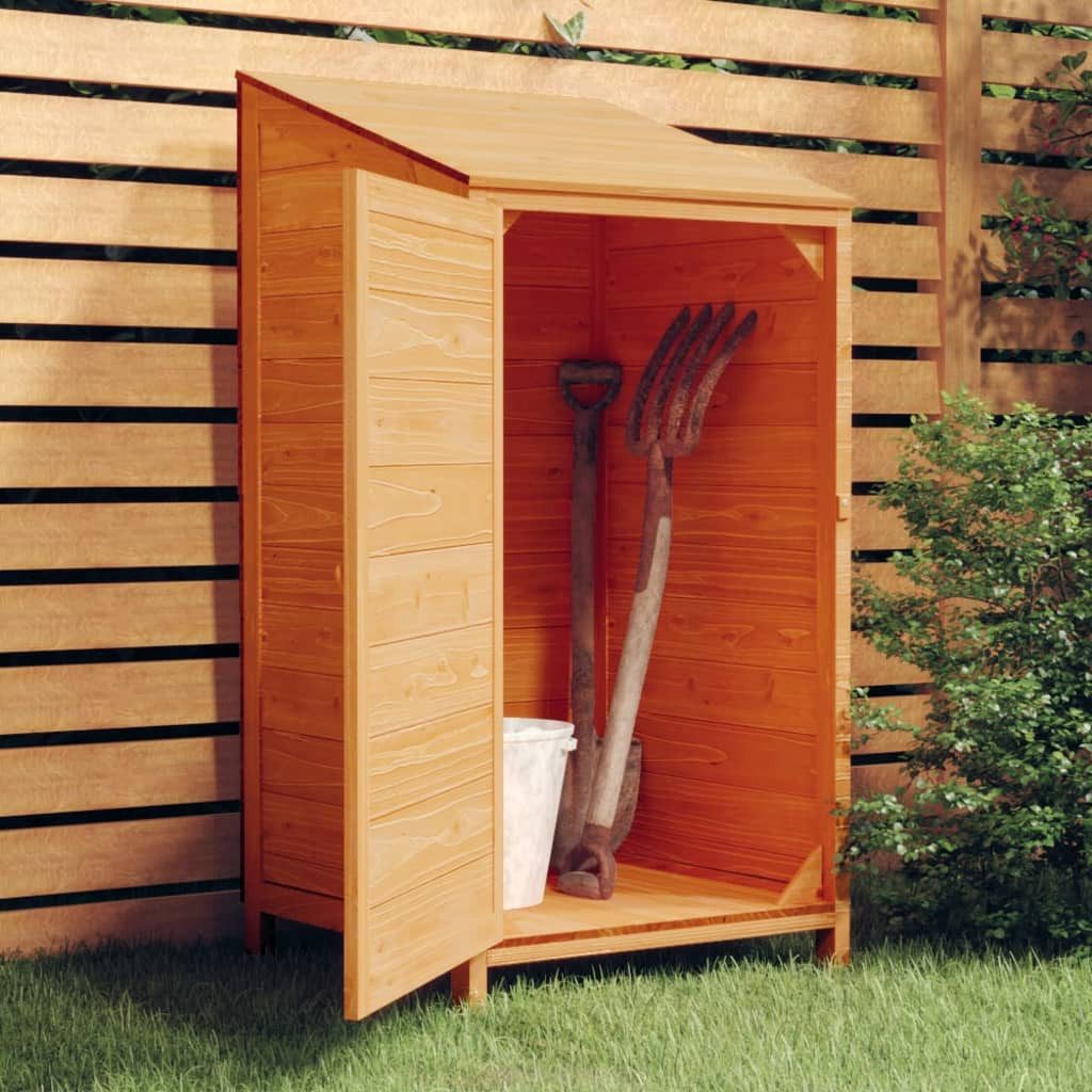 vidaXL Garten-Geräteschrank 55 x 52 x 112 cm Geräteschuppen Braun 55x52x112 cm Massivholz Tanne Ga