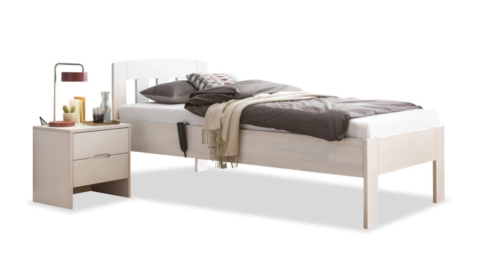 BedBox Massivholzbett Seniorenbett Comfort 1 Buche Massiv, für alle Lattenroste geeignet