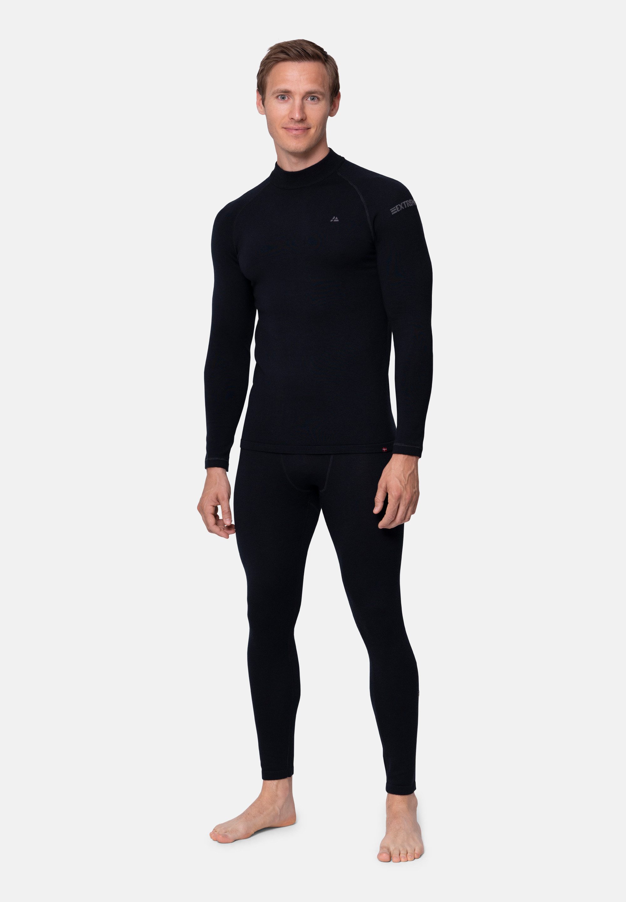DANISH ENDURANCE Funktionsshirt Extreme Merino Merinounterwäsche-Set, Langarm Shirt & Hose, ohne kratzendes Etikett