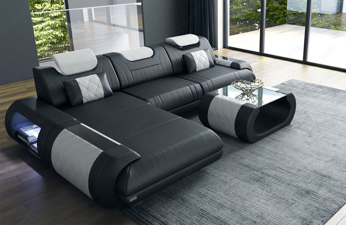 Sofa Dreams Ecksofa Sofa Leder Rimini L Form Ledersofa Ledercouch, Couch, m günstig online kaufen