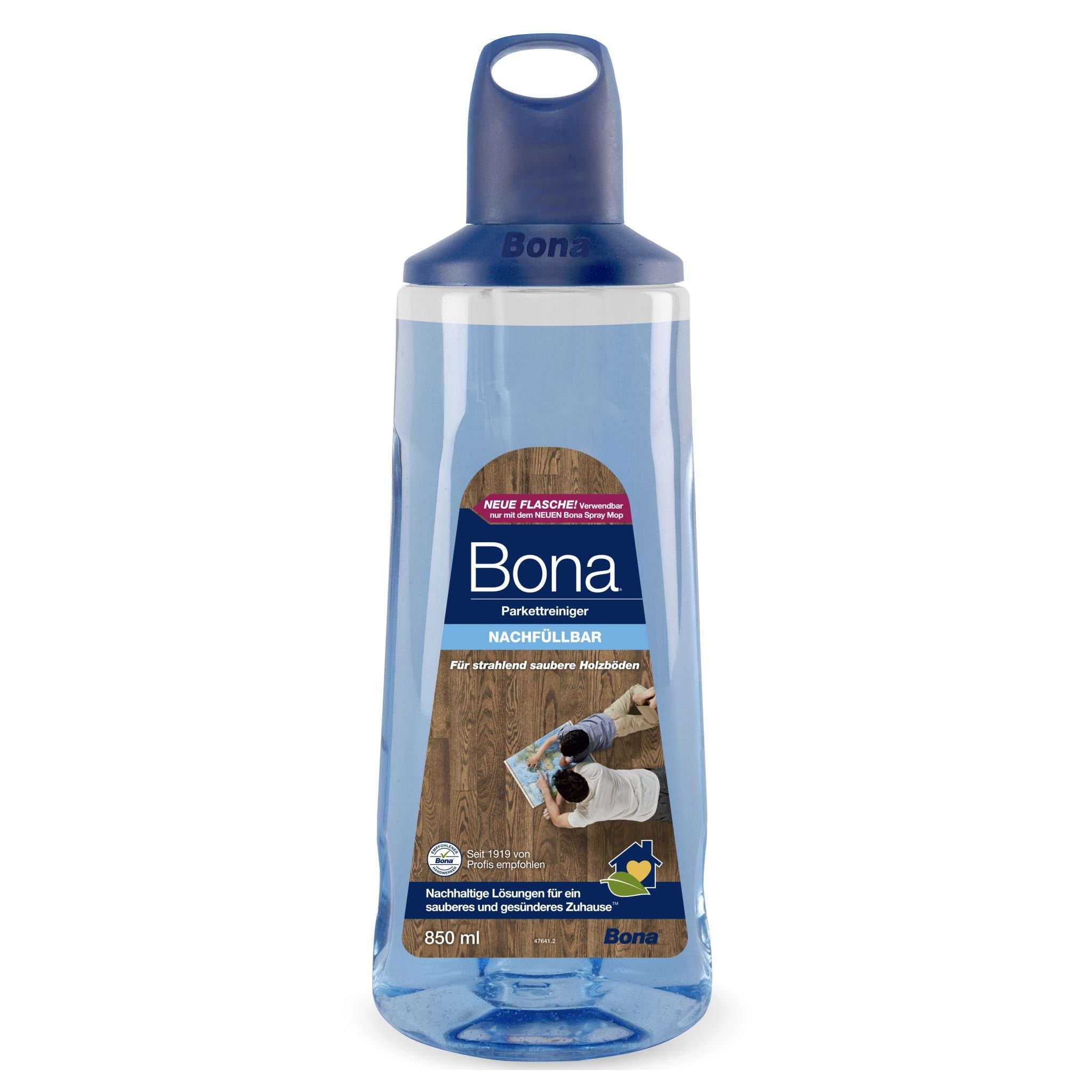 Bona Premium Spray Mop Nachfüllkartusche 850 ml Fussbodenreiniger (Durchsichtig - damit man sofort weiß, wann nachgefüllt werden muss)