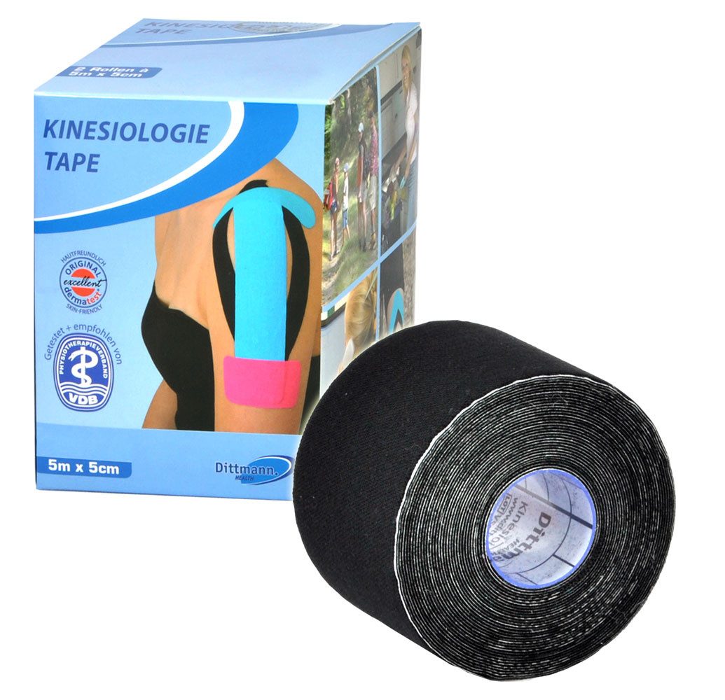 Dittmann Kinesiologie-Tape Kinesiologie Tape Tapes Klebeband Sporttape Tapeverband (4-St) Atmungsaktiv, luftdurchlässig und wasserbeständig