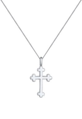 Elli Kette mit Anhänger Antik Kreuz Vintage Basic Religion 925 Silber, Kreuz