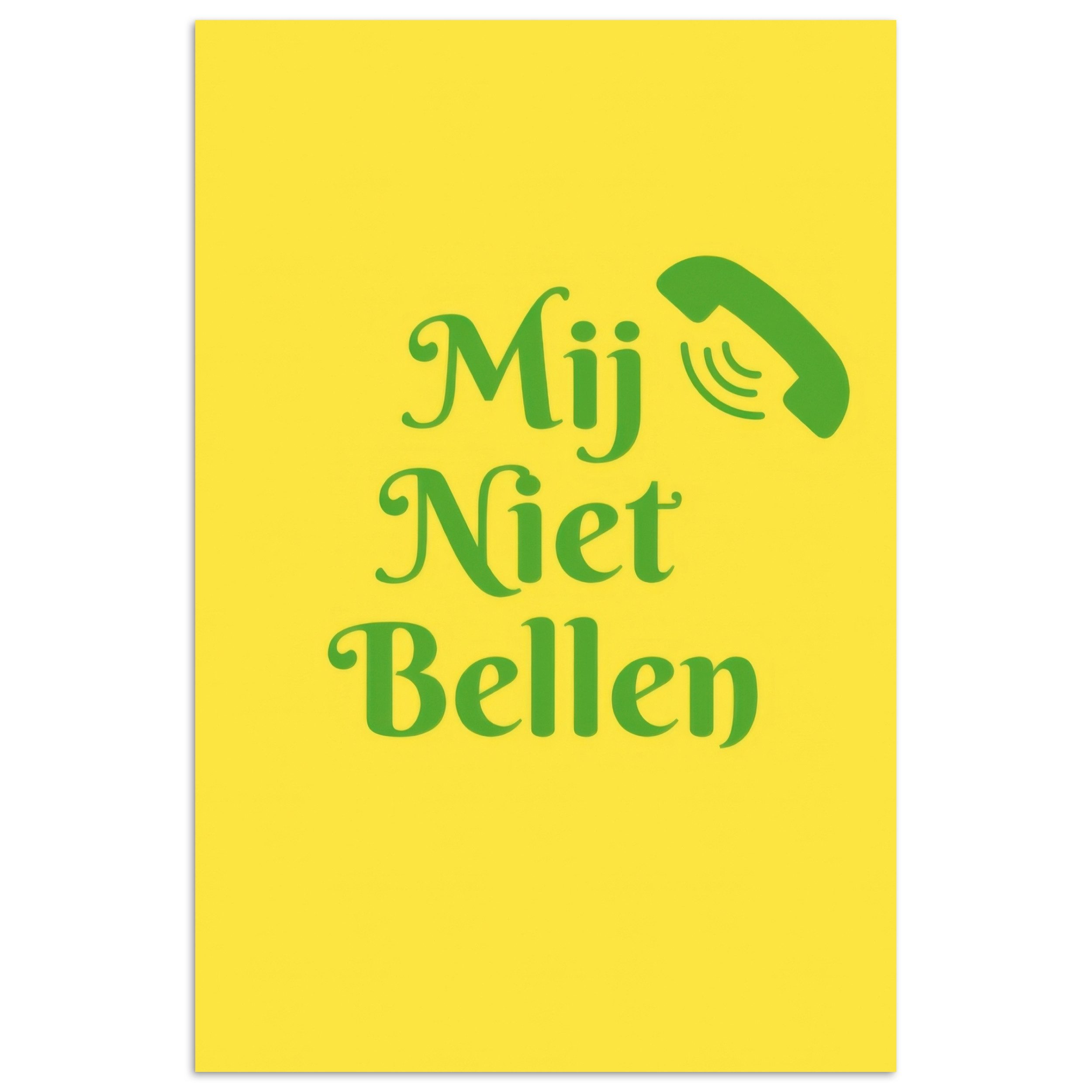 MuchoWow Poster Rufen Sie mich nicht an - Telefon - Gelb, (1 St), Poster ohne Rahmen, Wandbild, Wandposter, 20x30 cm