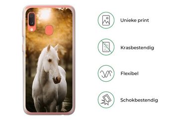 MuchoWow Handyhülle Pferd - Sonne - Herbst - Tiere - Natur, Handyhülle Samsung Galaxy A20e, Smartphone-Bumper, Print, Handy