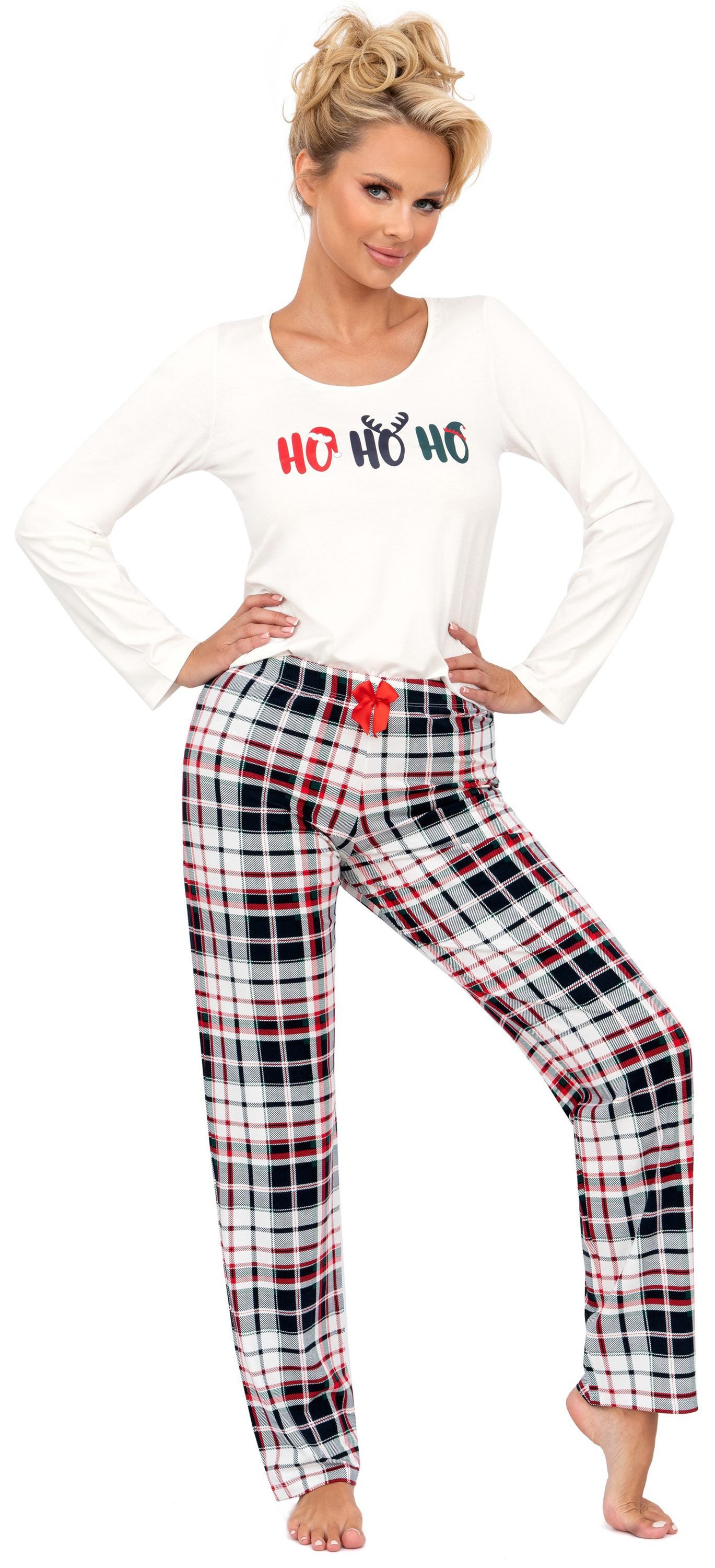 Donna Schlafanzug HoHoHo (Set, 2 tlg., 2-teilig) Damen Pyjama lang 2-teilig günstig online kaufen