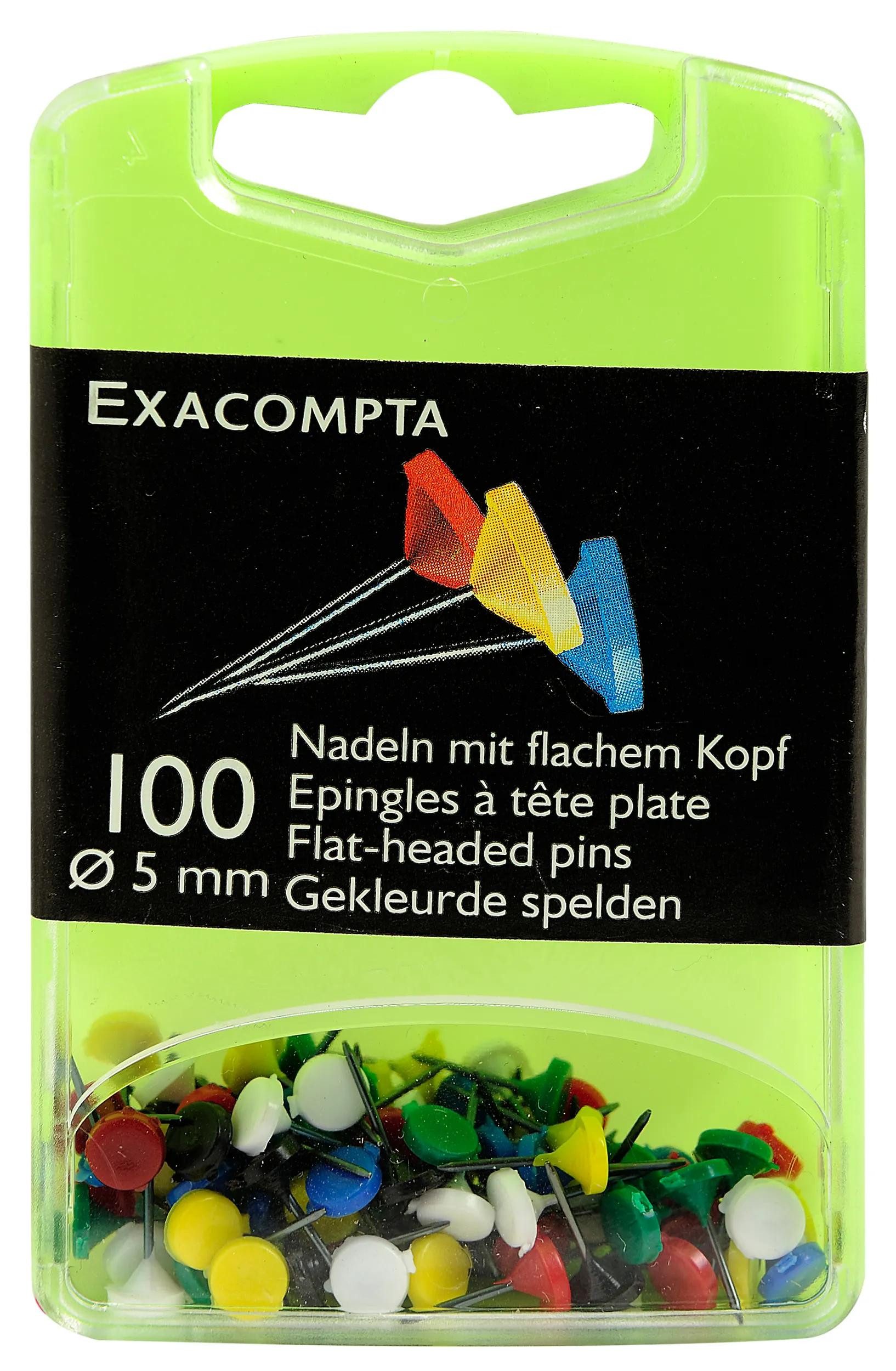 Pinnnadel Blisterbox + 100 Stück Flachkopfnadeln Ø5mm Spitze 8mm sortiert 14572E