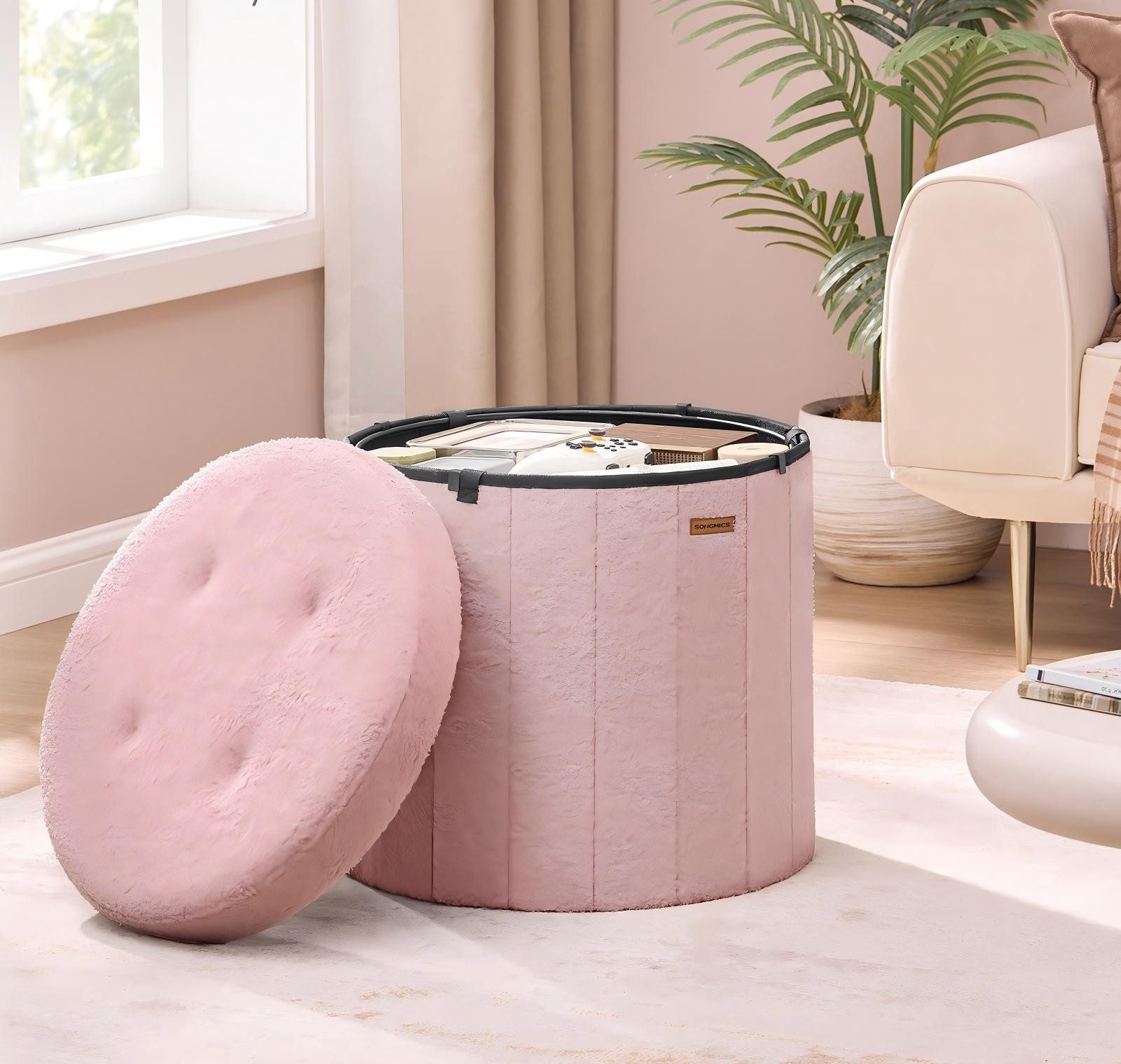 SONGMICS Sitzhocker, Hocker mit Stauraum, faltbarer günstig online kaufen