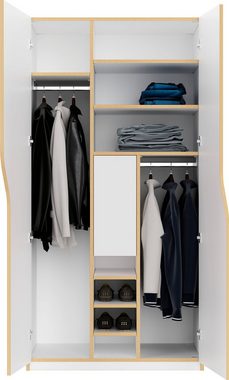 Müller SMALL LIVING Kleiderschrank PLANE Ausstattung Nr. 1 Inklusive einer Innenliegenden Tür und 2 Kleiderstangen