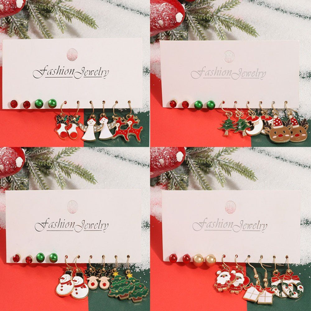 Weihnachtsbaum-förmiges Ohrring-Set Ohrringe-Set, Personalisierbar, 3 Schöne Blusmart