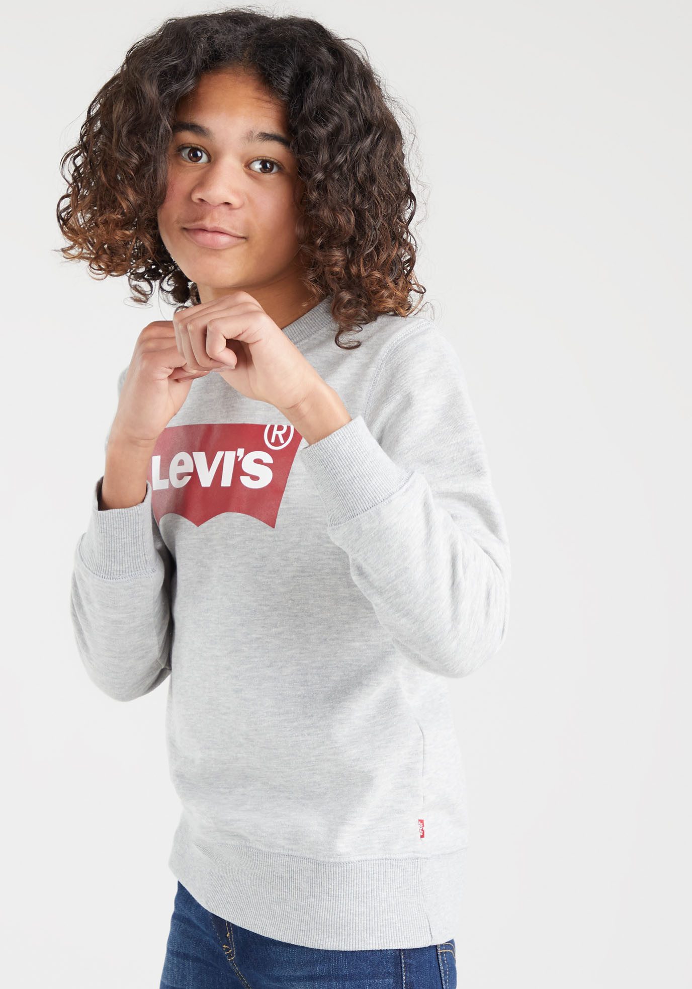 Levi's® Kids Sweatshirt LVB LVB FRENCH TERRY BATWING mit großem Logo – Bild 3 von 5