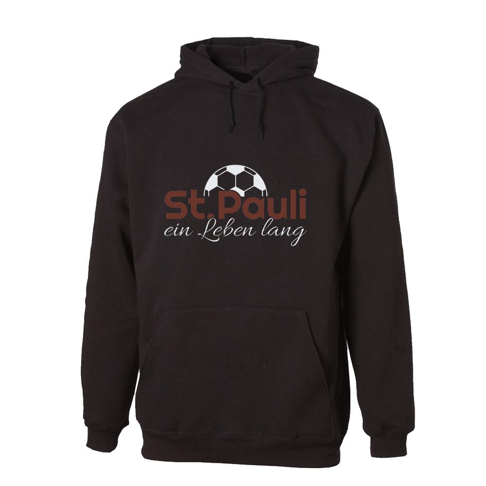 G-graphics Hoodie St. Pauli ein Leben lang Unisex Pullover mit einem Motiv für den echten Fan
