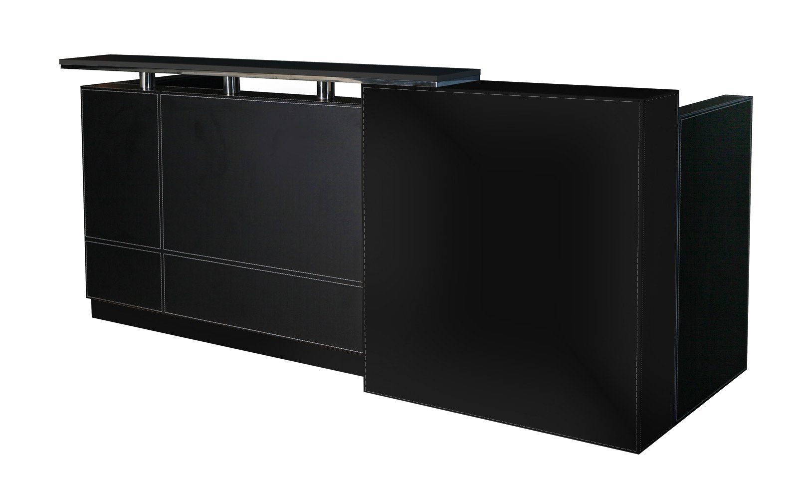 Jet-Line Schreibtisch Büro Empfangstheke Philadelphia schwarz 2.5 m Büro