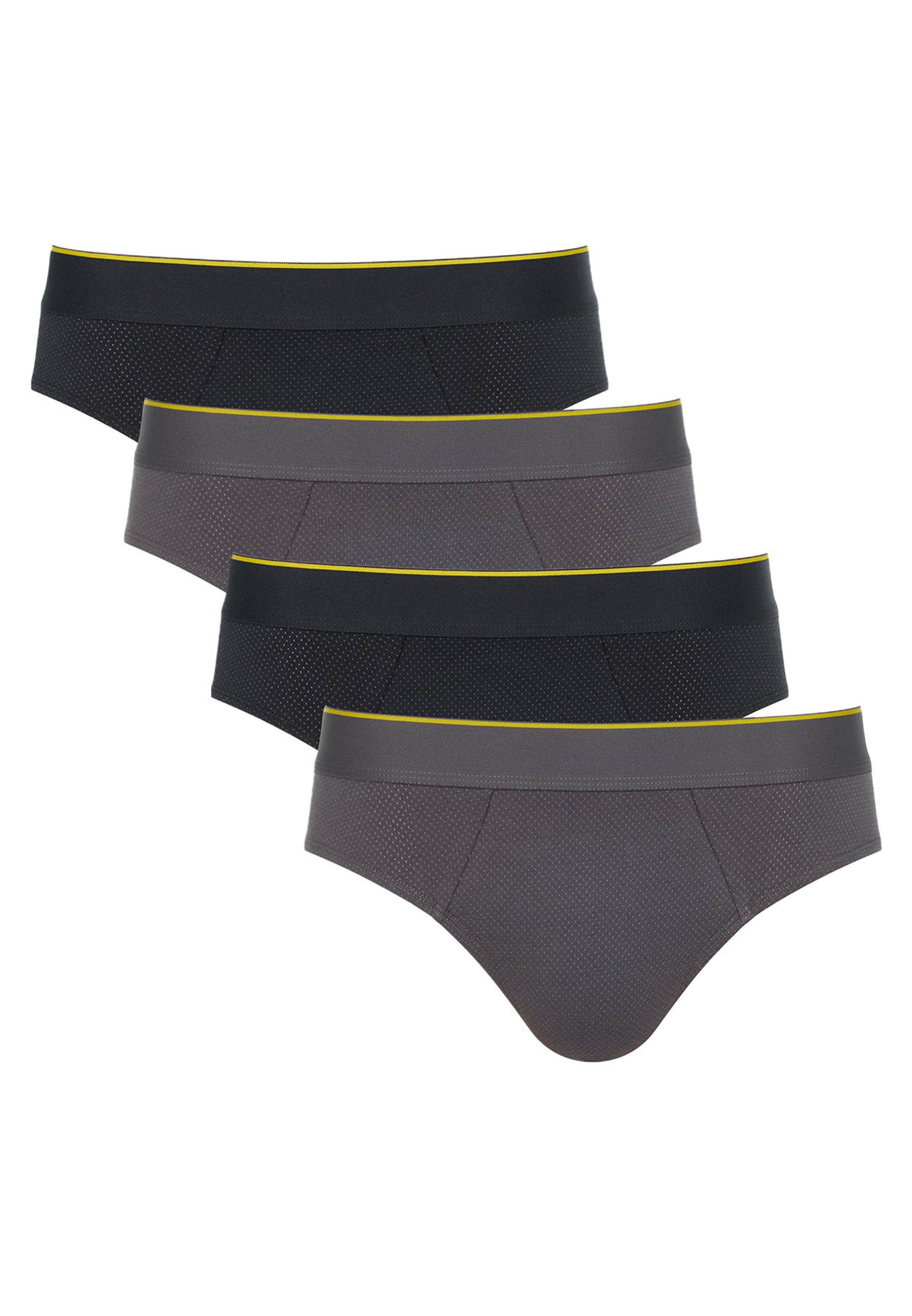 Black - Unterhose Pack EVER Baumwolle - Eingriff / Sloggi - Slip Slip Airy Combination 4-St) (Spar-Set, Ohne 4er