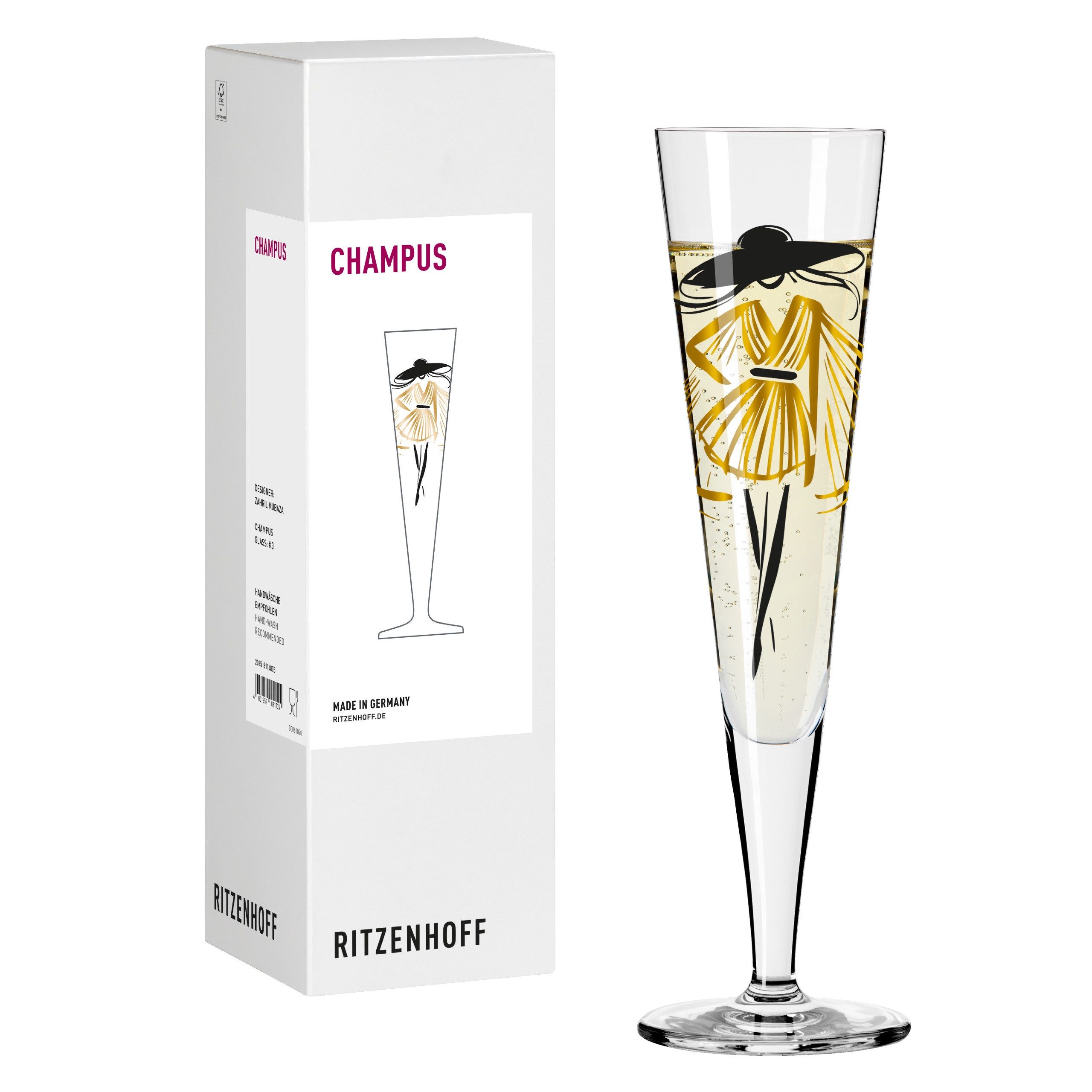 Ritzenhoff Champagnerglas Fashion, Kristallglas