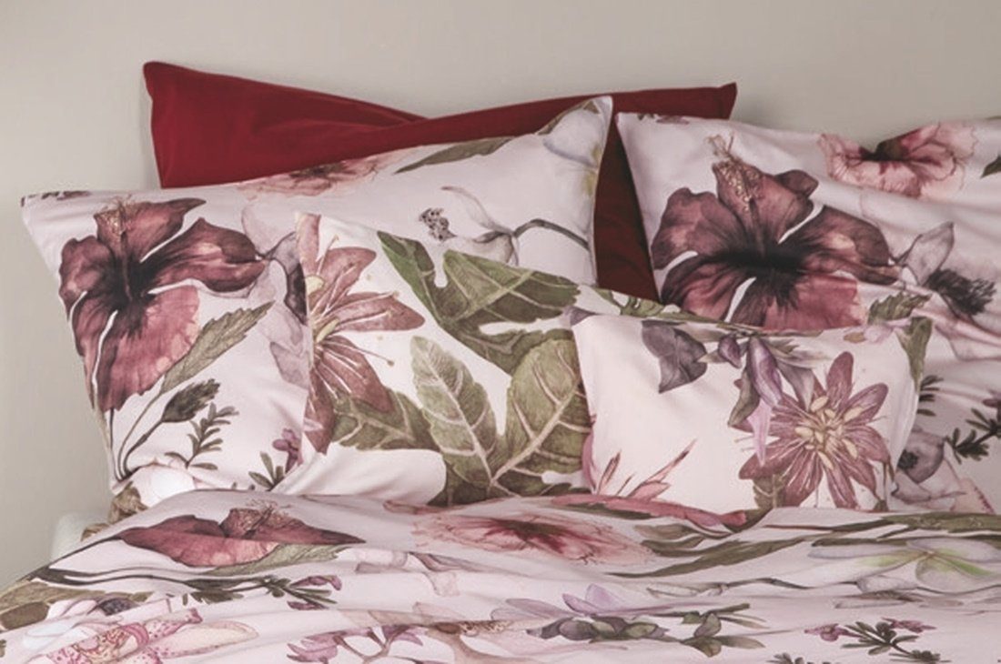 LIVING DREAMS Bettwäsche SUMMER MOMENTS reine Baumwolle made in GREEN, Satin, 2 teilig