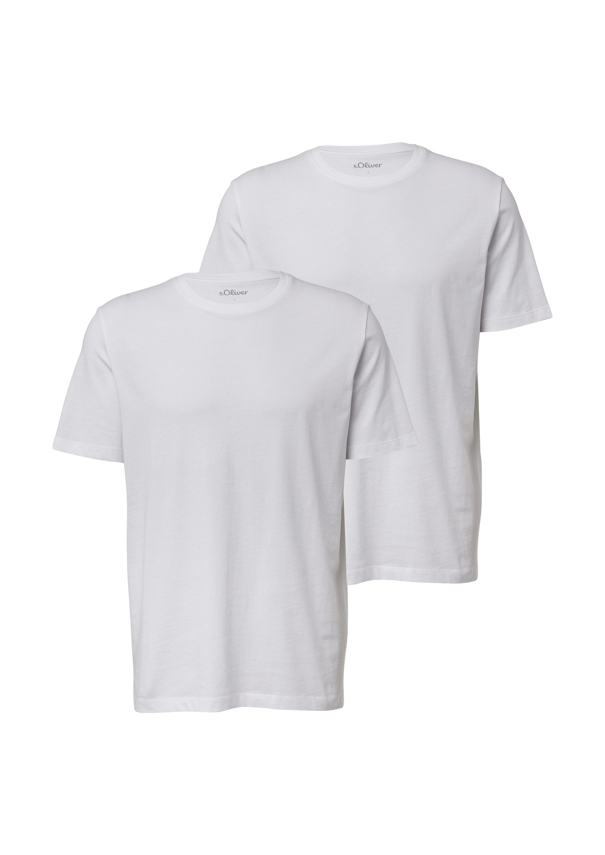 s.Oliver Kurzarmshirt T-Shirt Basic-T-Shirt aus Baumwolle im 2er-Pack günstig online kaufen