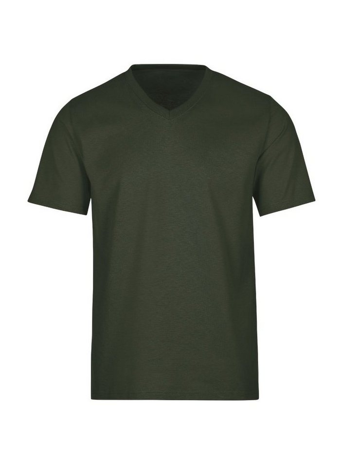 T-Shirt Baumwolle, DELUXE Trigema TRIGEMA Klassischer V-Shirt Unisex Schnitt
