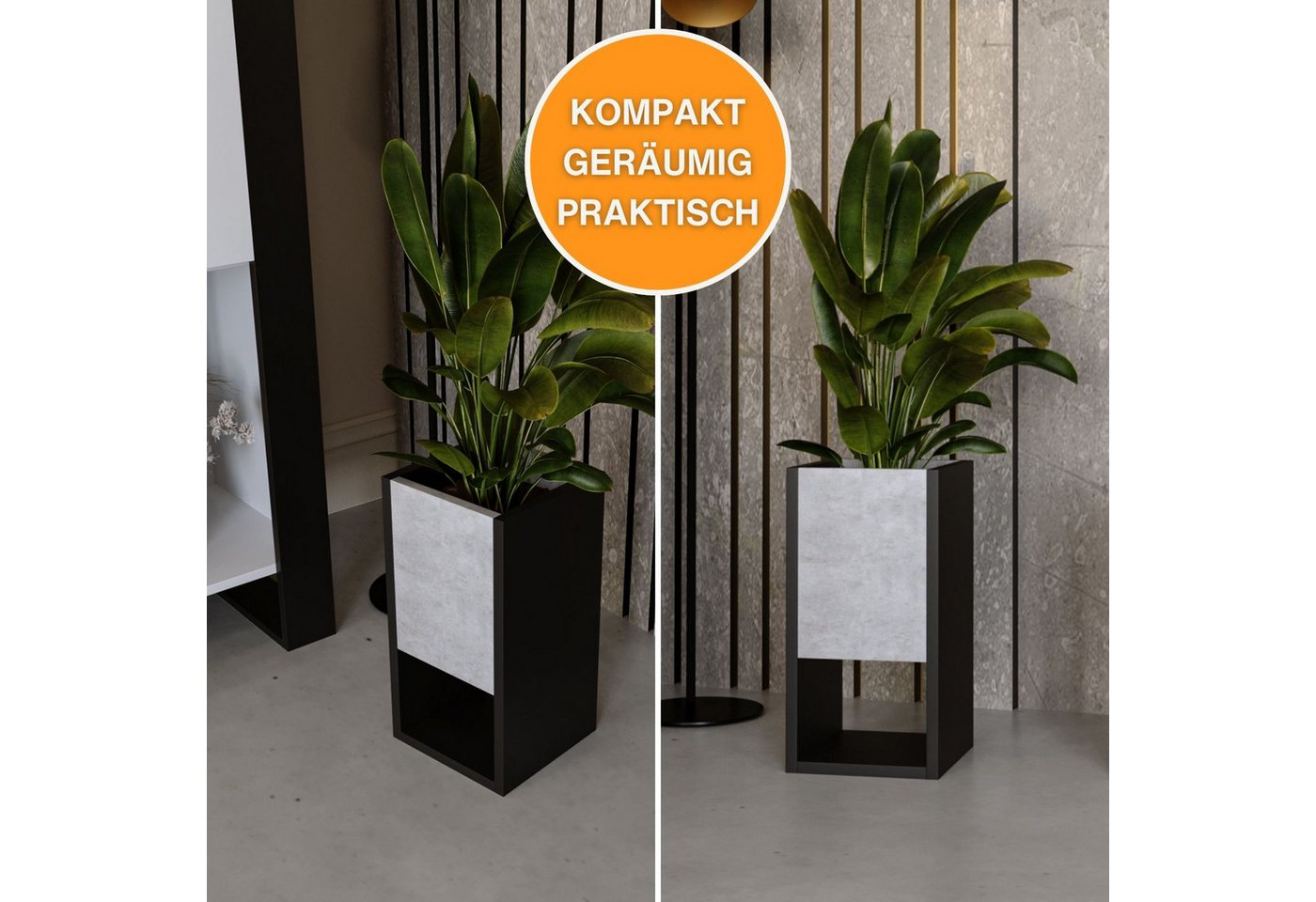 Thumbnail - CraftPAK Blumenständer für Innenräume, Blumenkasten ohne Einsatz, Pflanzkasten 45x22,6x22,6cm