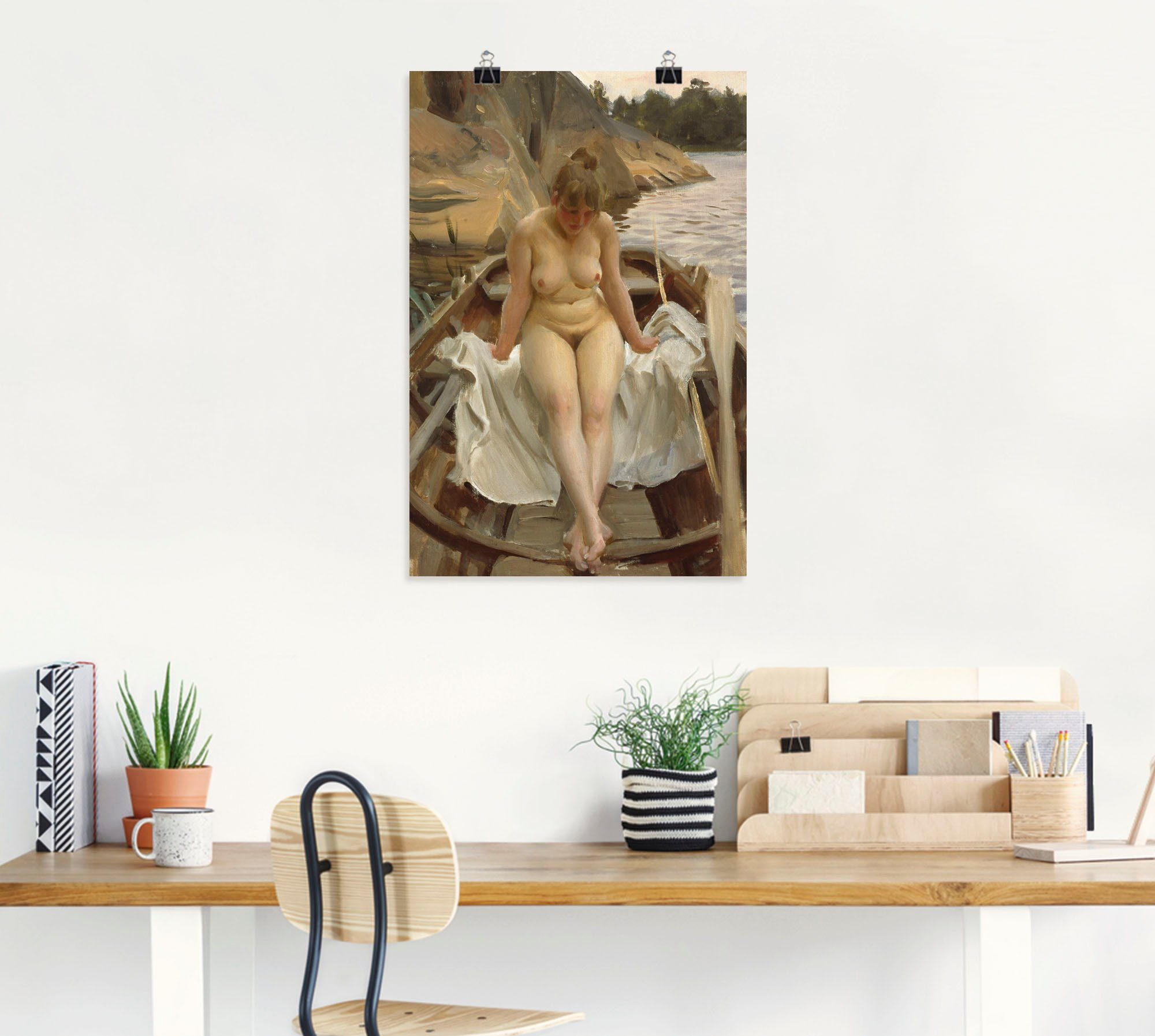 Artland Wandbild Wandaufkleber Werners Ruderboot, In Poster (1 in oder Erotische Alubild, Bilder versch. als Größen Leinwandbild, St)