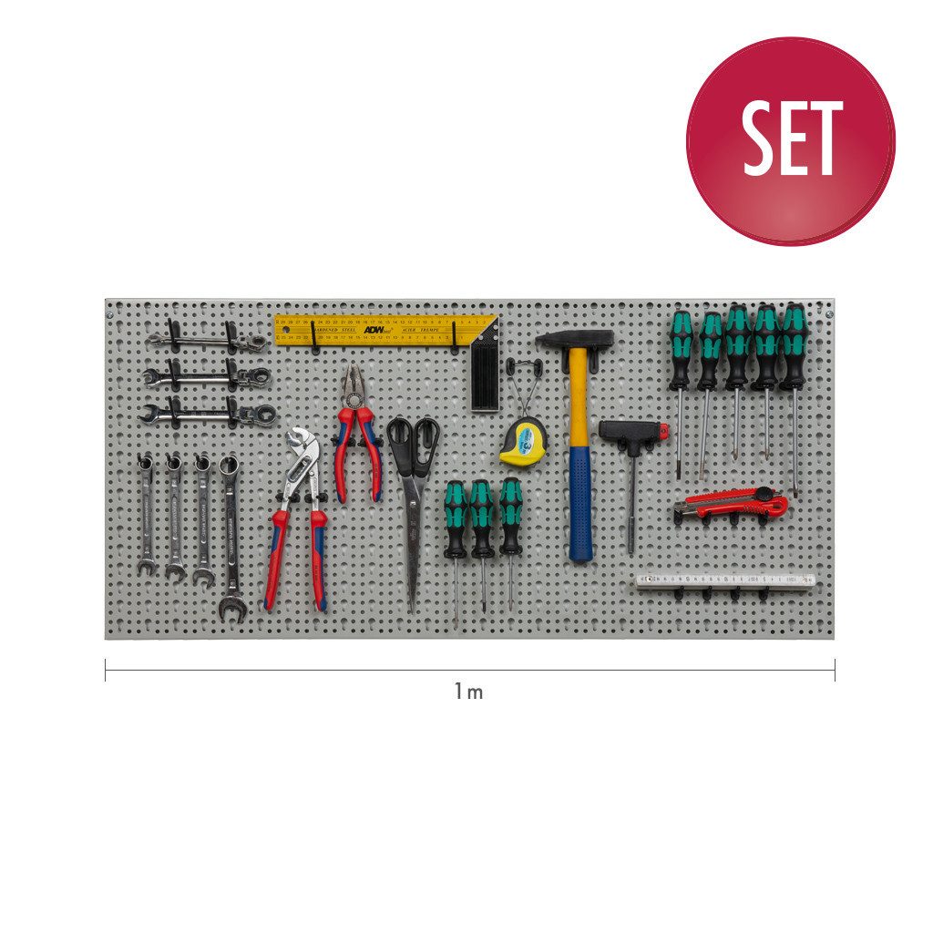 Kreher Lochwand Werkzeugwand mit Hakensortiment 52tlg. günstig online kaufen