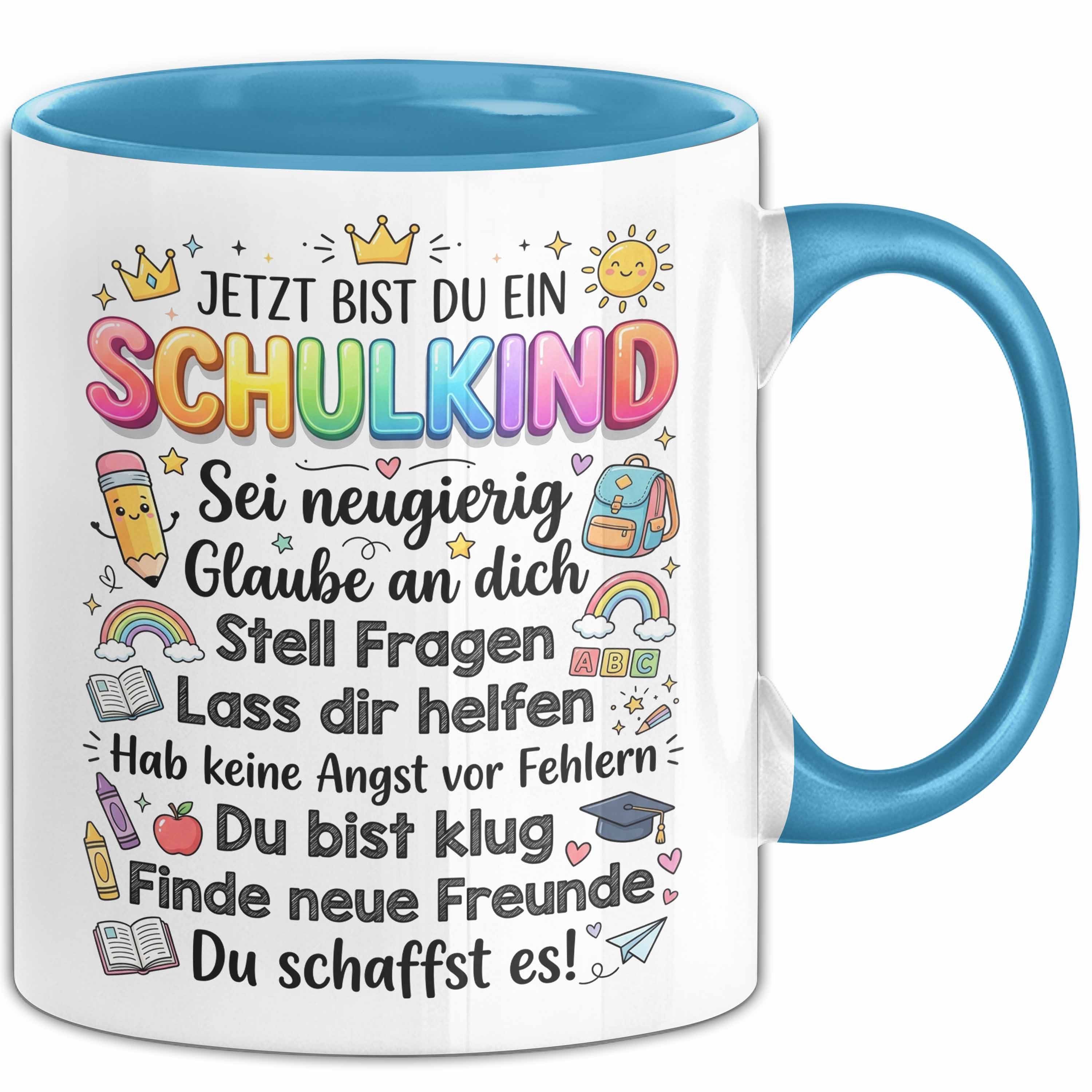 Trendation Tasse Einschulung Tasse Geschenk Jetzt Bist Du Ein Schulkind Geschenkidee Ge, Keramik