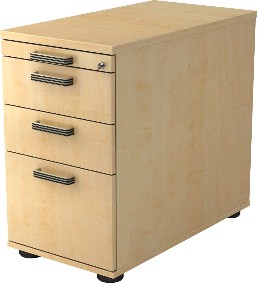 Container Standcontainer 80cm 2 Schub 1 Hängeregistratur Schloss Streifengriff A