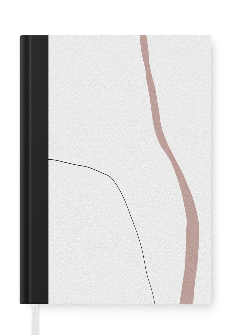 MuchoWow Notizbuch Linie - Pastell - Gestaltung, Journal, Merkzettel, Tagebuch, Notizheft, A5, 98 Seiten, Haushaltsbuch