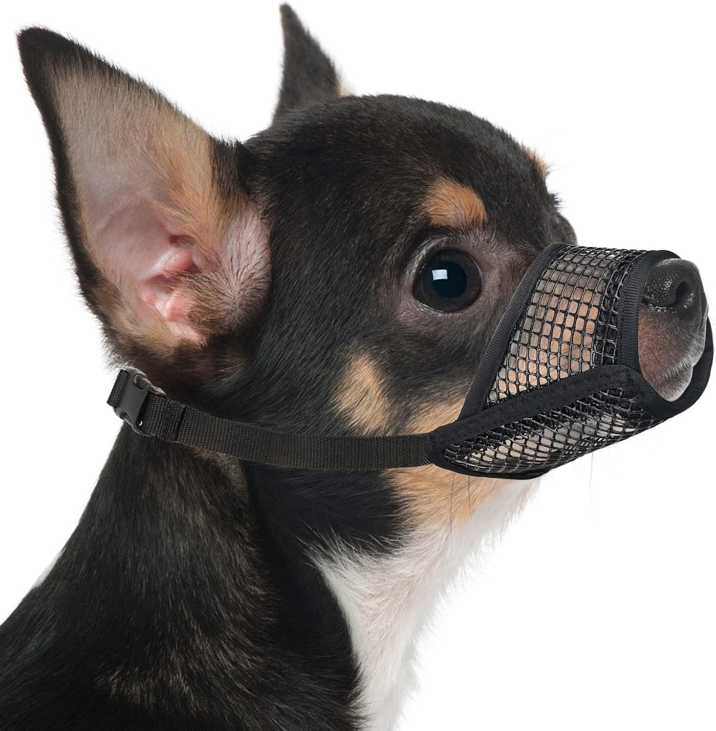Ledander Maulkorb Beißschutz-Maulkorb für Hunde, weicher Mesh-Maulkorb, geeignet für kleine, mittelgroße und große Hunde von Ledander