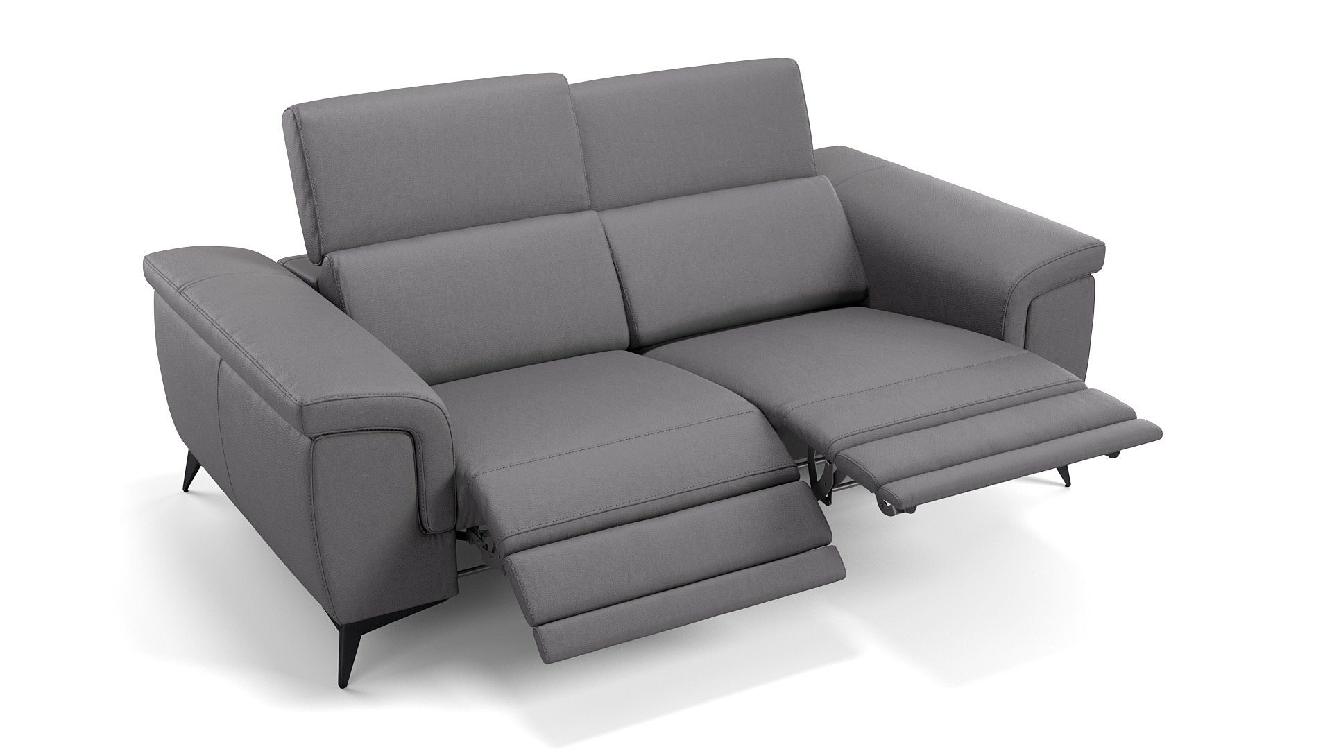 Sofanella 2-Sitzer Leder AMARO, Relaxsofa, Designsofa, Designer Couch, Italienisches Sofa, 2er Sofa