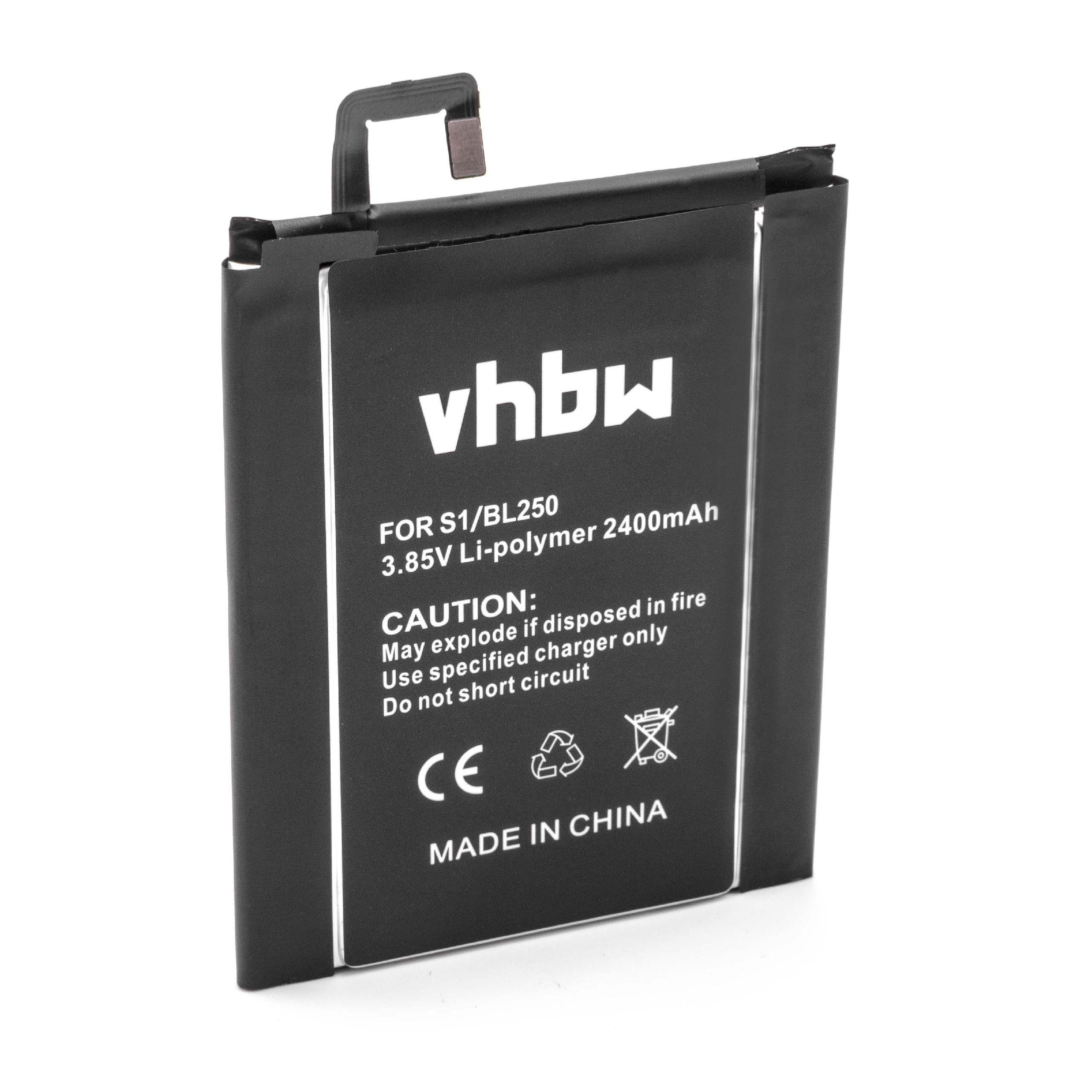 vhbw kompatibel mit Lenovo Vibe S1a40, S1C50, S1 Smartphone-Akku Li-Polymer 2400 mAh (3,85 V)