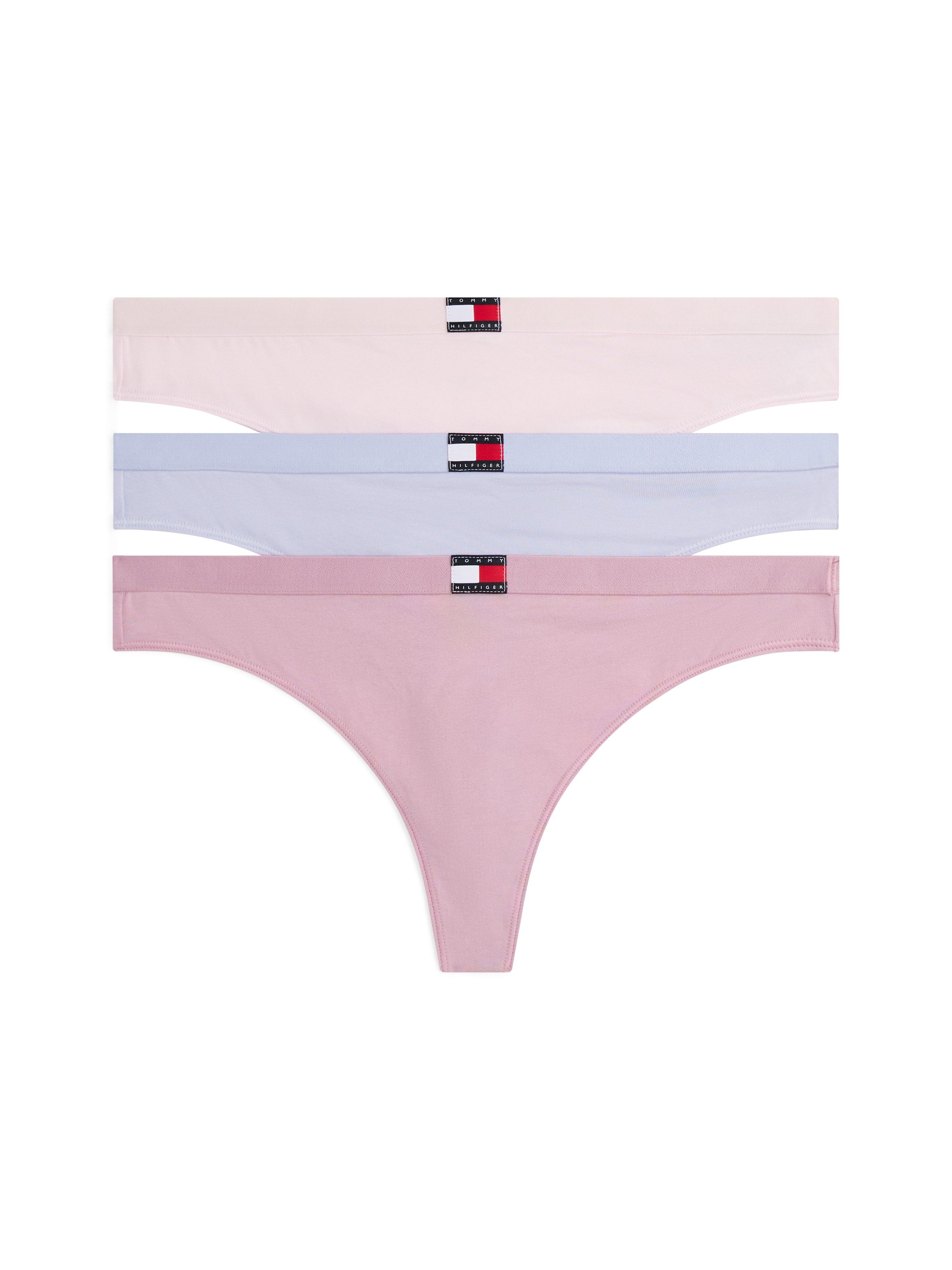 Tommy Hilfiger Underwear String 3 PACK THONG (EXT.SIZES) (3-St) basic, elastischer Bund, unifarben