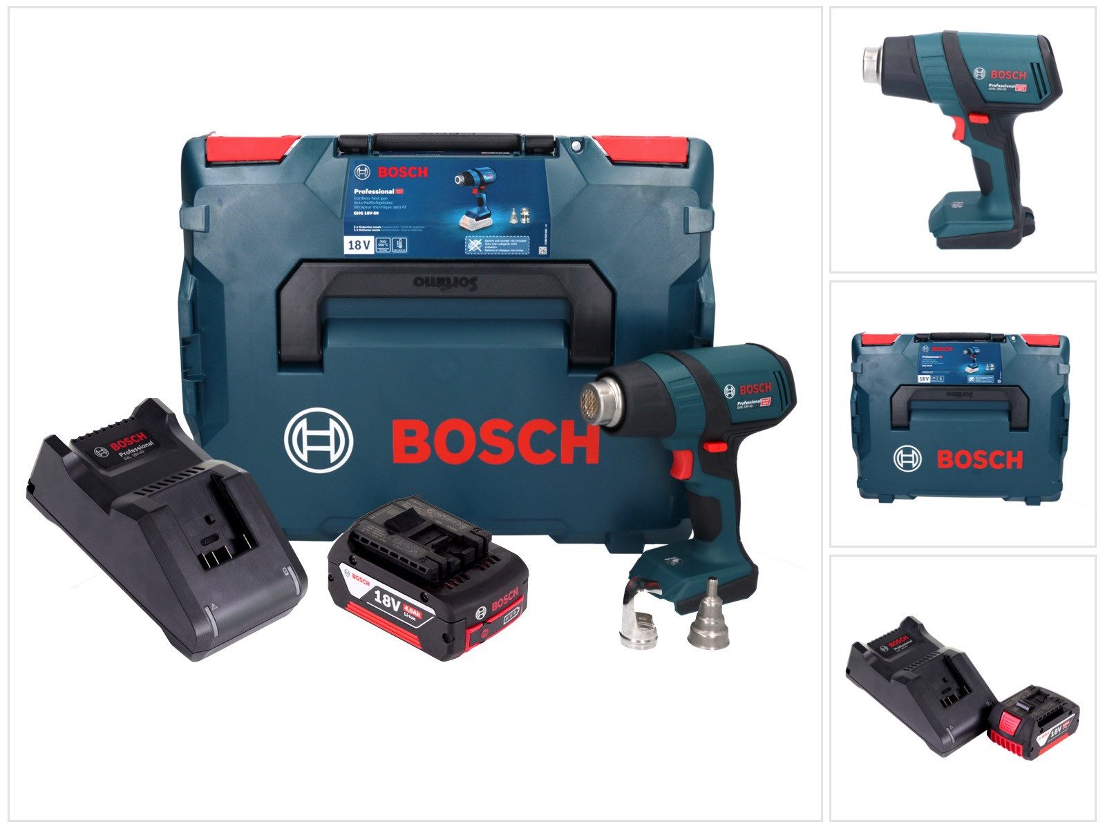 Bosch Professional Heißluftgebläse GHG 18V-50 Professional Akku Heissluftgebläse 18 V 300° C / 500° C +