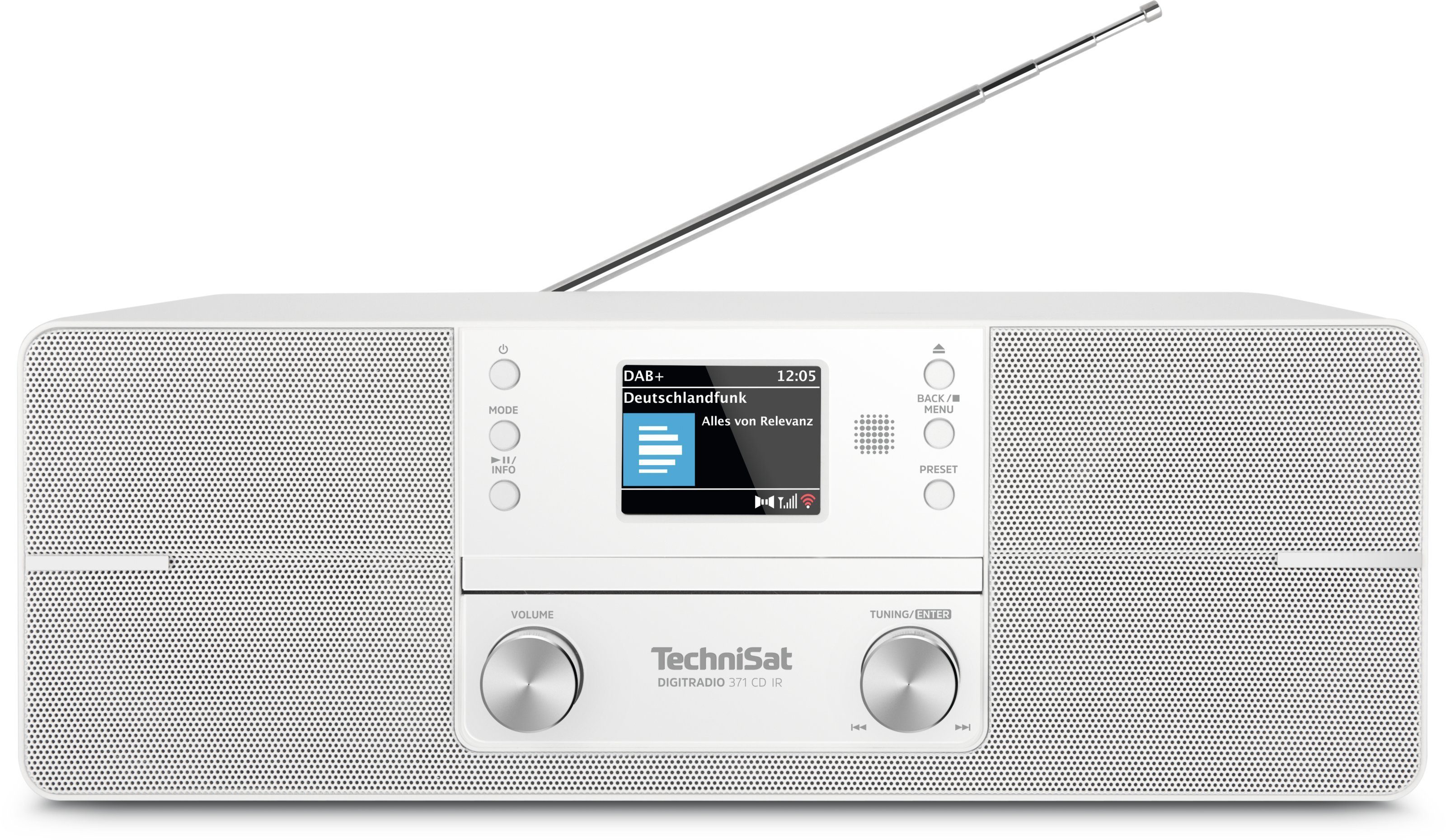 TechniSat DIGITRADIO 371 CD IR Stereoanlage- Internet-Radio (Digitalradio ( DAB), UKW mit RDS, mit DAB+, CD-Player, Bluetooth, Farbdisplay, USB),  Komfort-Funktionen wie Wecktimer, Sleeptimer und Snooze-Funktion