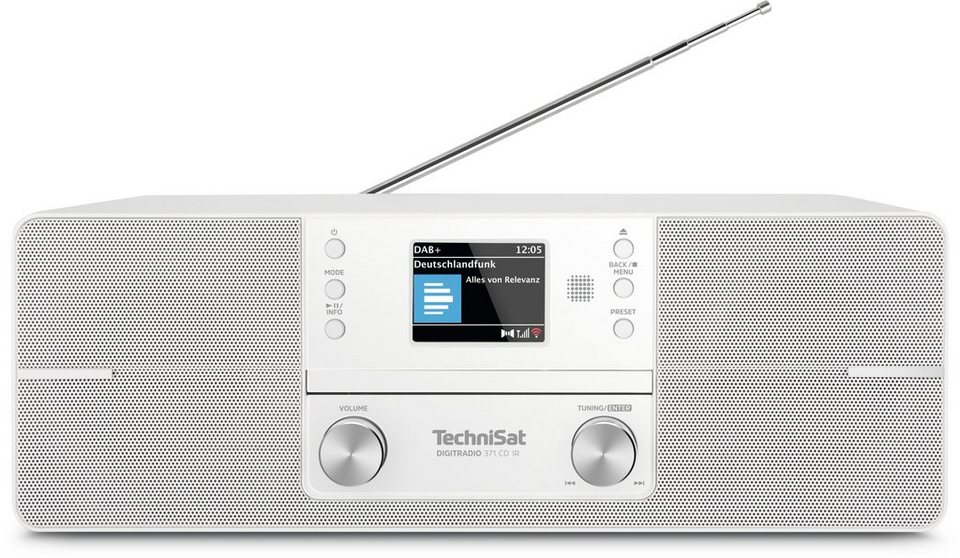 TechniSat DIGITRADIO 371 CD IR Stereoanlage- Internet-Radio (Digitalradio ( DAB), UKW mit RDS, mit DAB+, CD-Player, Bluetooth, Farbdisplay, USB),  Komfort-Funktionen wie Wecktimer, Sleeptimer und Snooze-Funktion